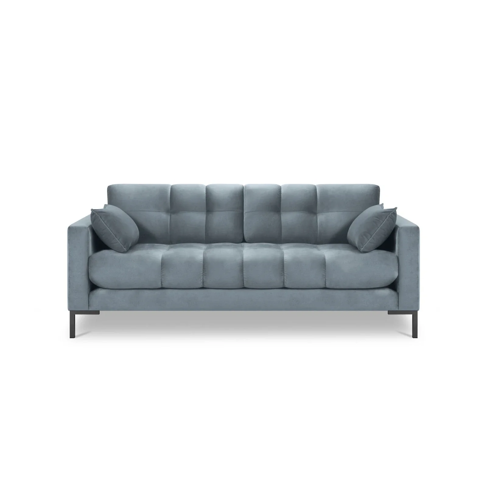 Mamaia 3-Sitzer Sofa, Metallbeine Schwarz, mit Bezug aus Samt oder Strukturstoff, 177x96 cm - Image 91