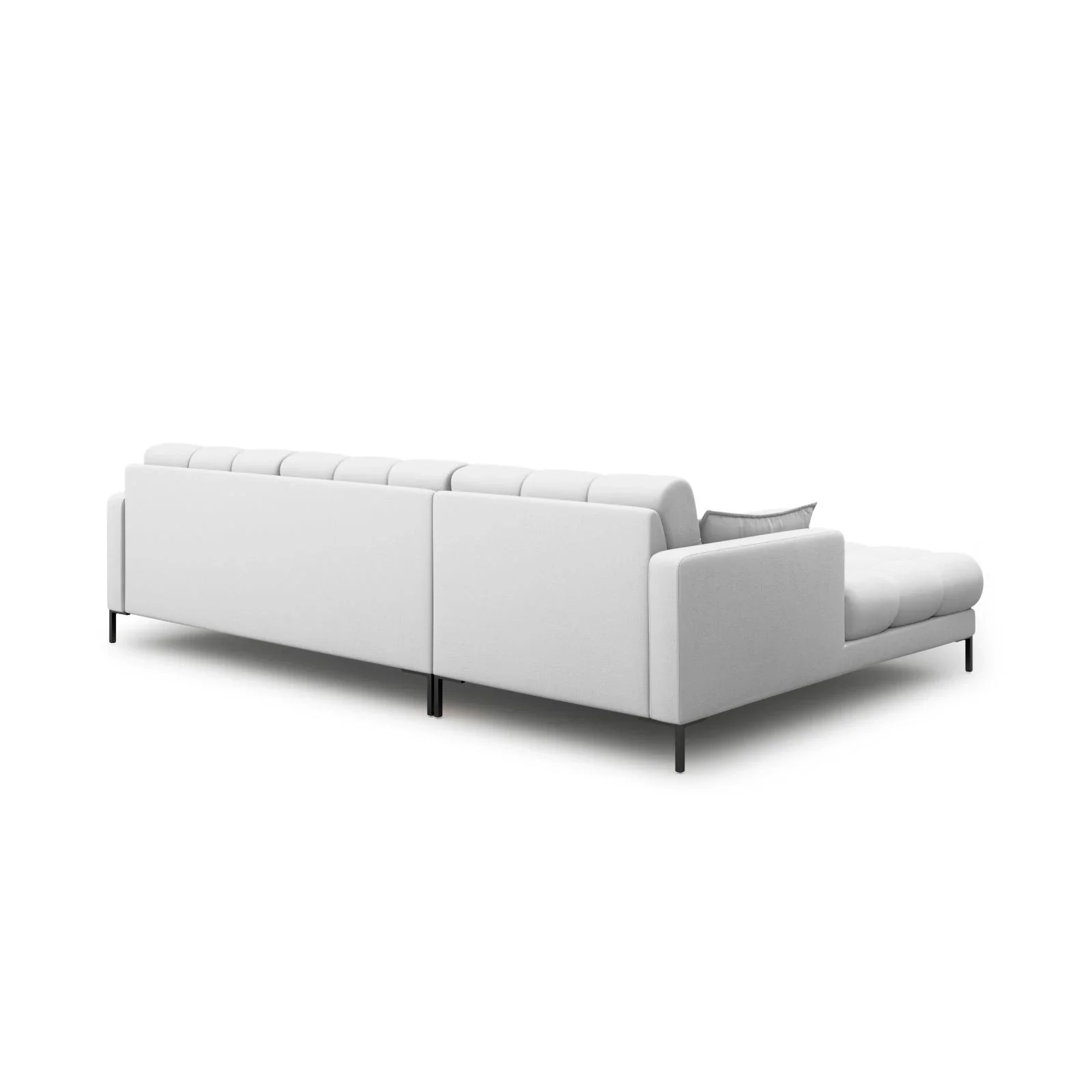 Mamaia 4-Sitzer Ecksofa, Linke Seite, Metallbeine Schwarz, mit Bezug aus Samt oder Strukturstoff, 293x185 cm - Image 16