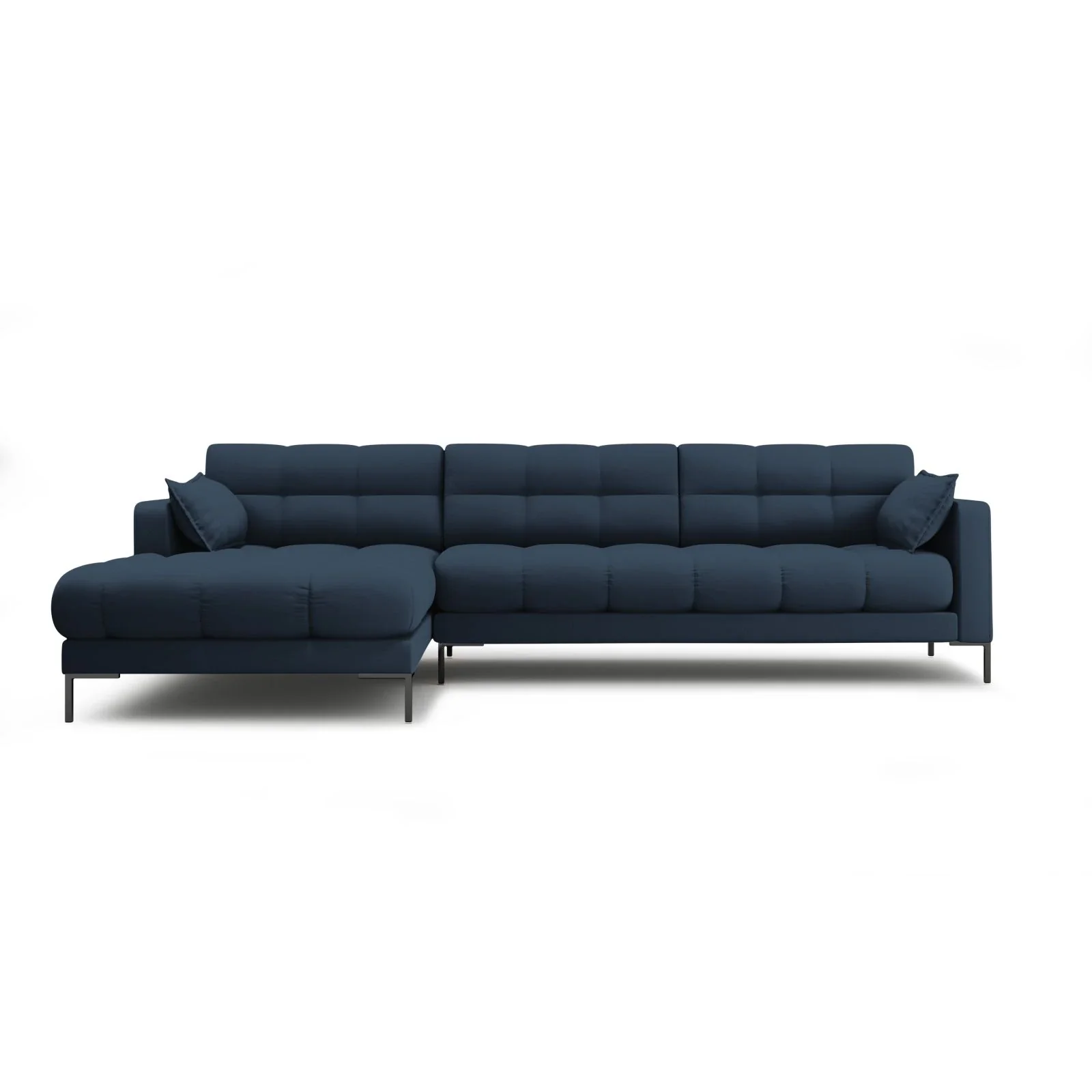 Mamaia 4-Sitzer Ecksofa, Linke Seite, Metallbeine Schwarz, mit Bezug aus Samt oder Strukturstoff, 293x185 cm - Image 31