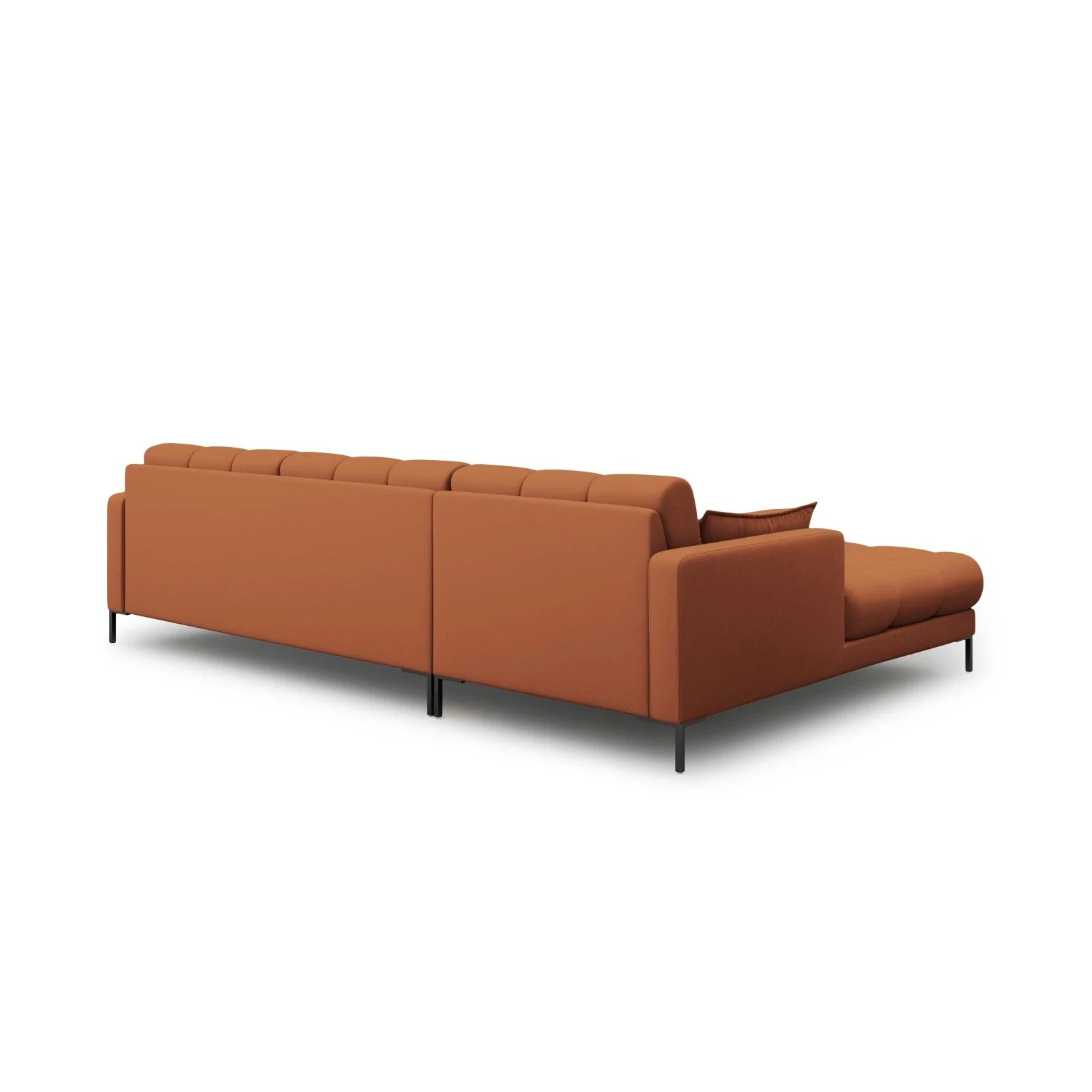 Mamaia 4-Sitzer Ecksofa, Linke Seite, Metallbeine Schwarz, mit Bezug aus Samt oder Strukturstoff, 293x185 cm - Image 46