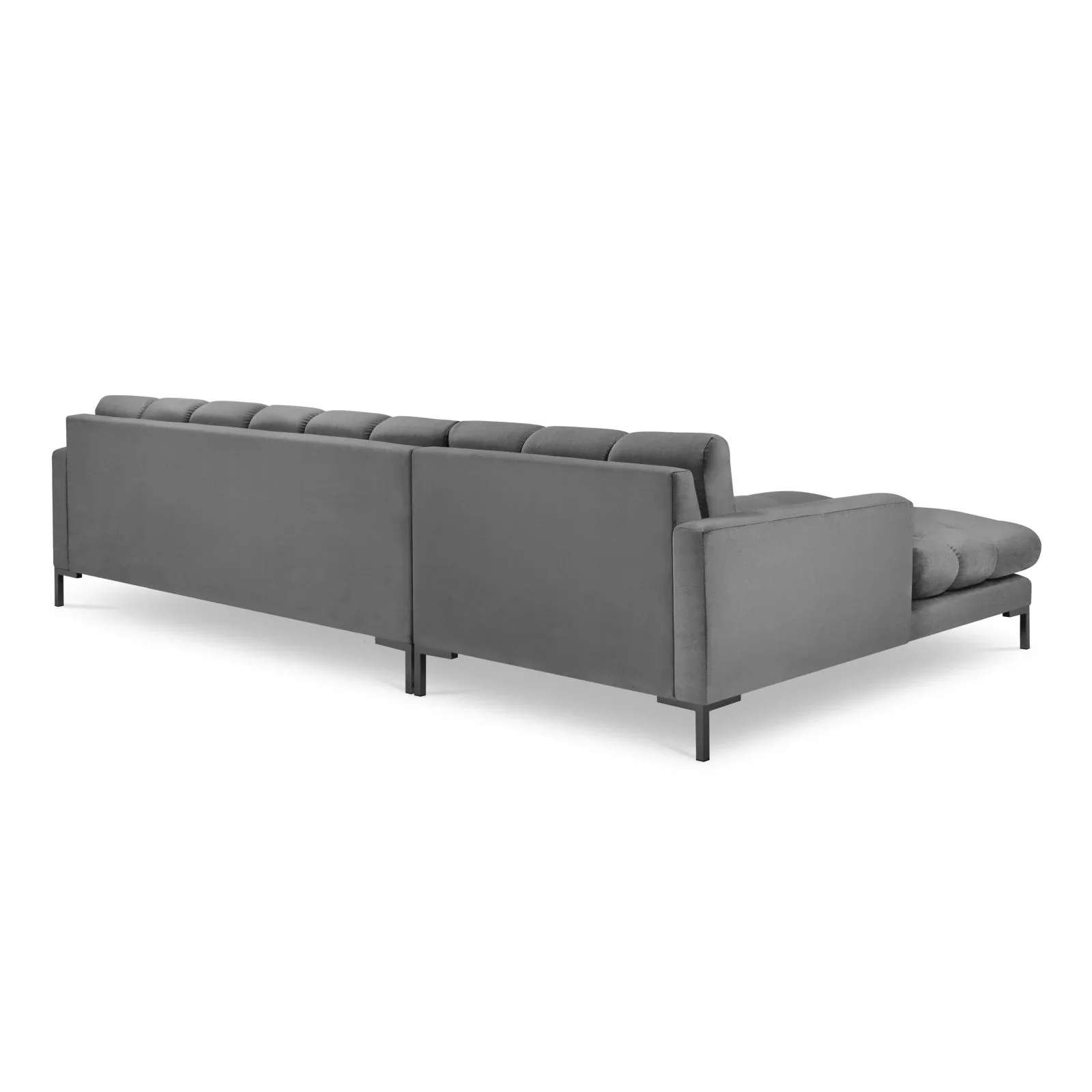 Mamaia 4-Sitzer Ecksofa, Linke Seite, Metallbeine Schwarz, mit Bezug aus Samt oder Strukturstoff, 293x185 cm - Image 68