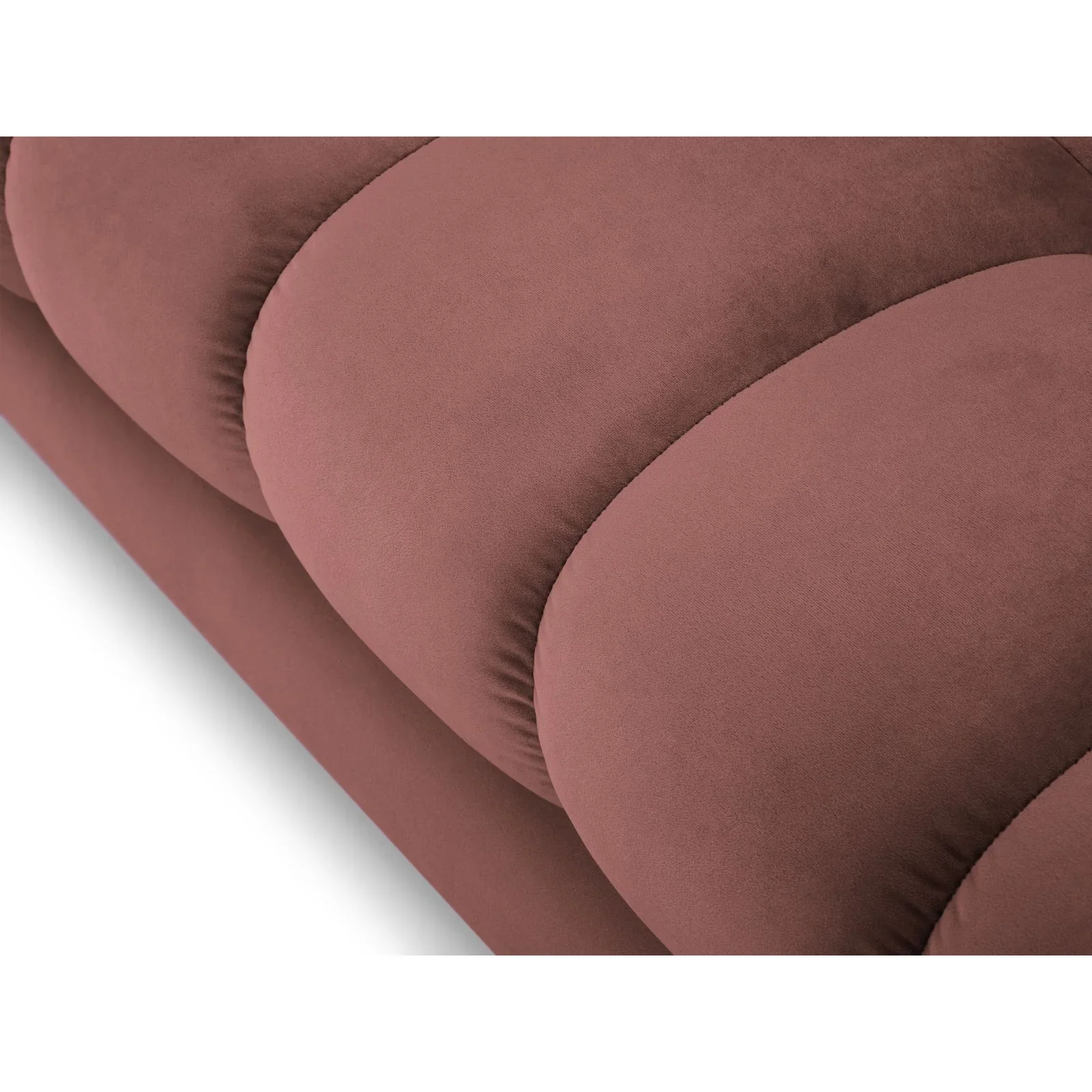 Mamaia 4-Sitzer Ecksofa, Rechte Seite, Beine Goldmetall, mit Bezug aus Samt oder Strukturstoff, 293x185 cm - Image 110