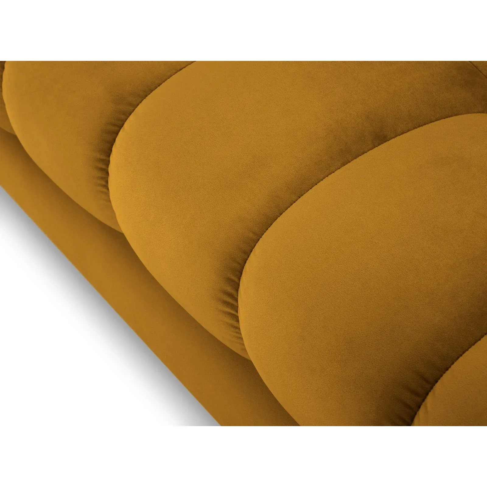 Mamaia 4-Sitzer Ecksofa, Rechte Seite, Beine Goldmetall, mit Bezug aus Samt oder Strukturstoff, 293x185 cm - Image 118