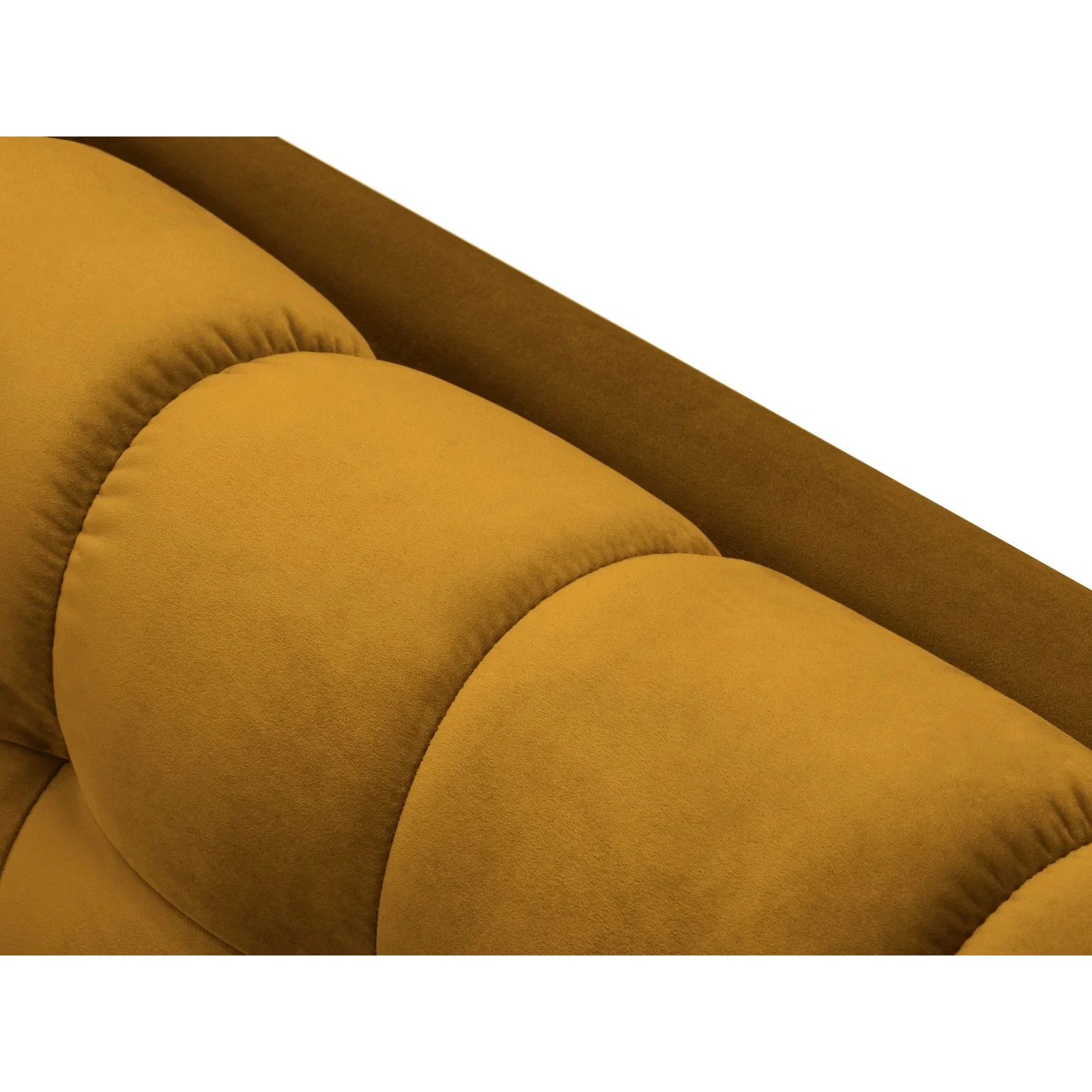 Mamaia 4-Sitzer Ecksofa, Rechte Seite, Beine Goldmetall, mit Bezug aus Samt oder Strukturstoff, 293x185 cm - Image 119