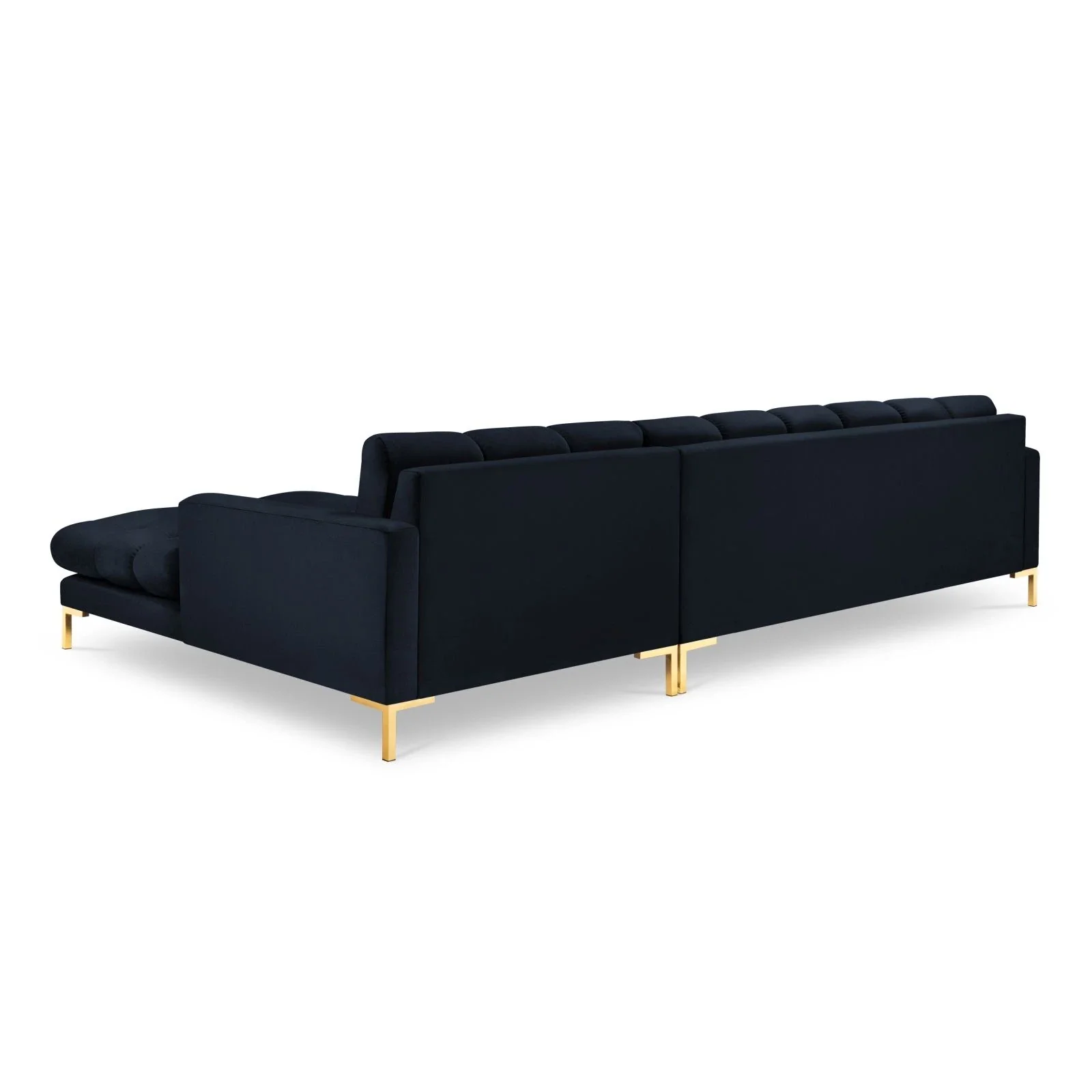 Mamaia 4-Sitzer Ecksofa, Rechte Seite, Beine Goldmetall, mit Bezug aus Samt oder Strukturstoff, 293x185 cm - Image 148