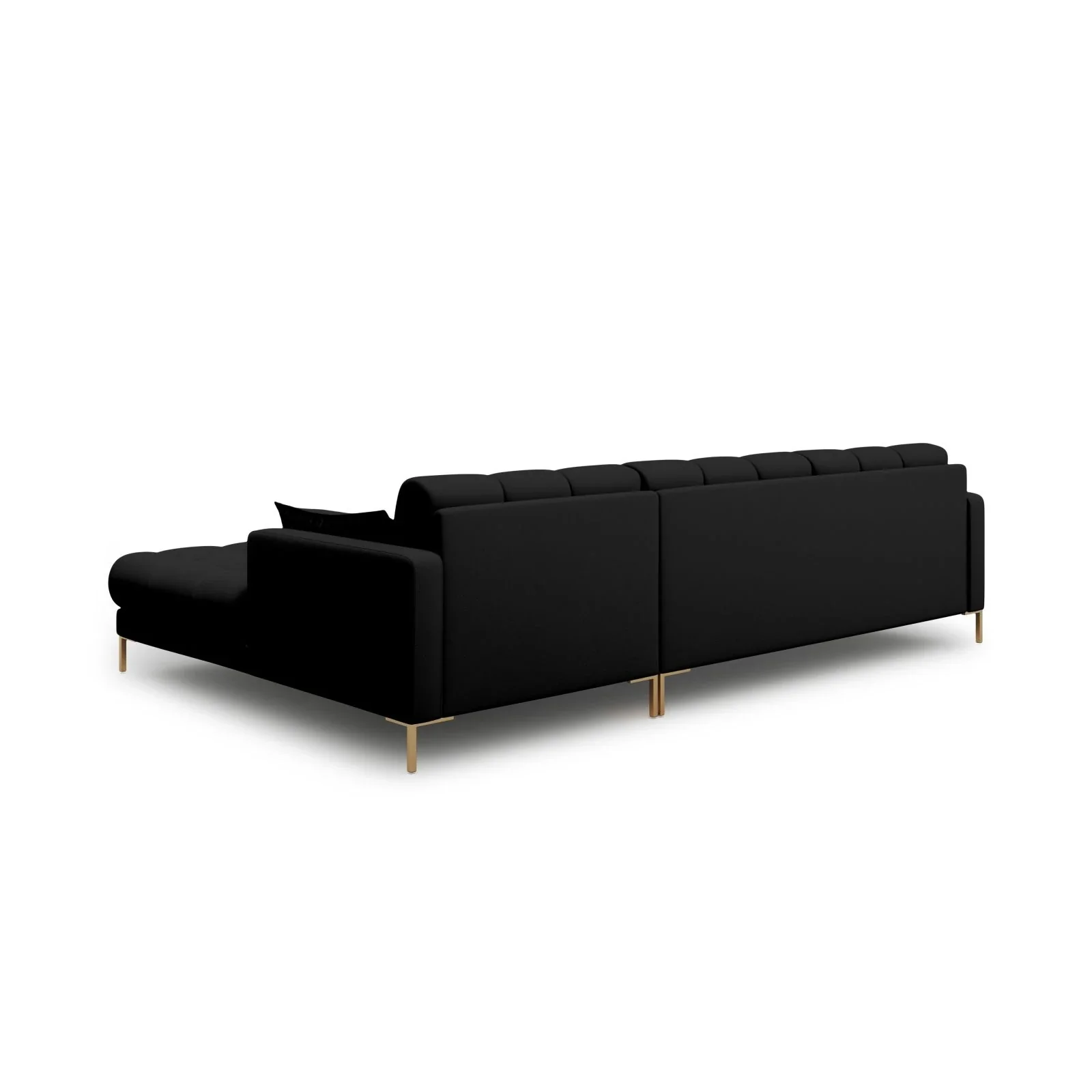 Mamaia 4-Sitzer Ecksofa, Rechte Seite, Beine Goldmetall, mit Bezug aus Samt oder Strukturstoff, 293x185 cm - Image 28