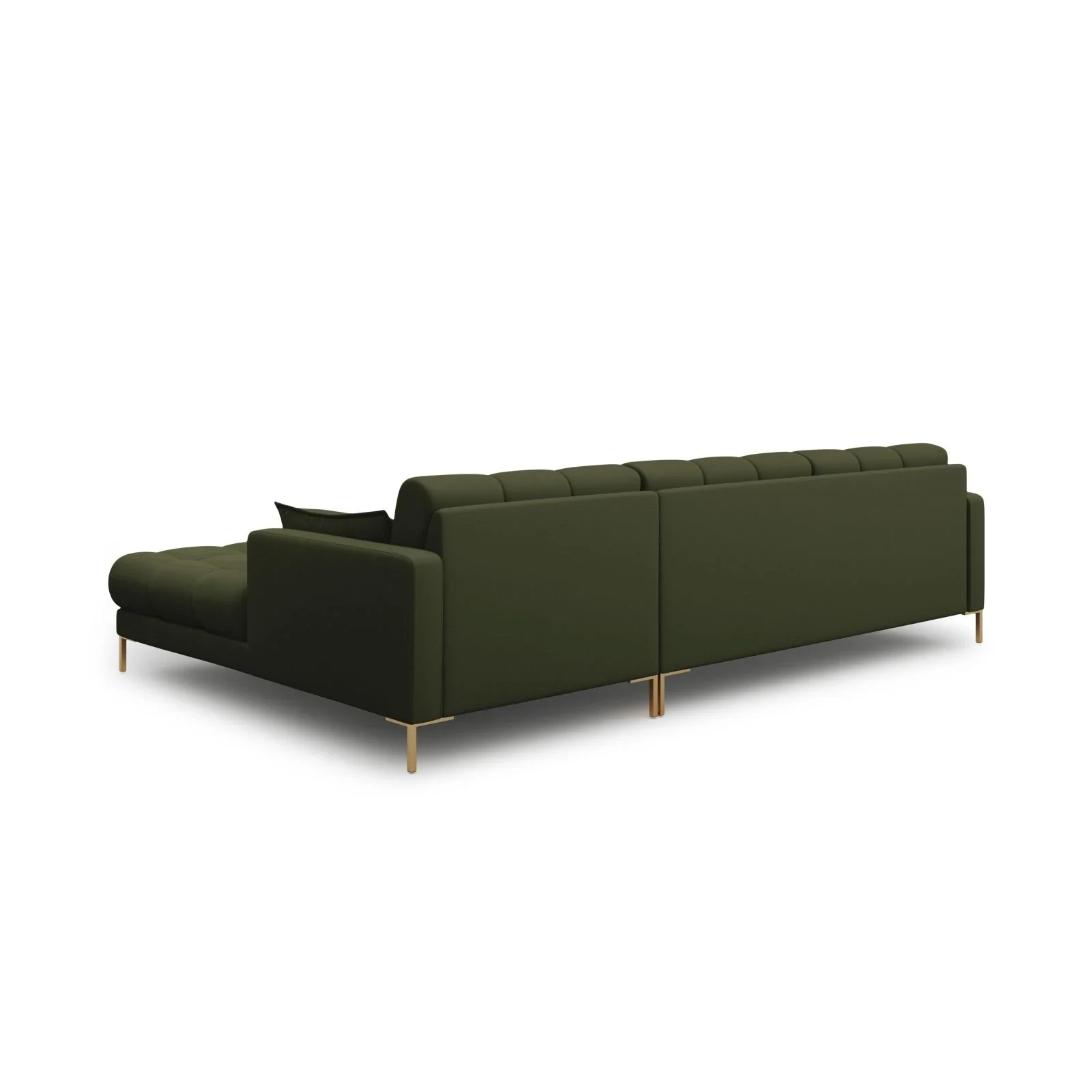Mamaia 4-Sitzer Ecksofa, Rechte Seite, Beine Goldmetall, mit Bezug aus Samt oder Strukturstoff, 293x185 cm - Image 40