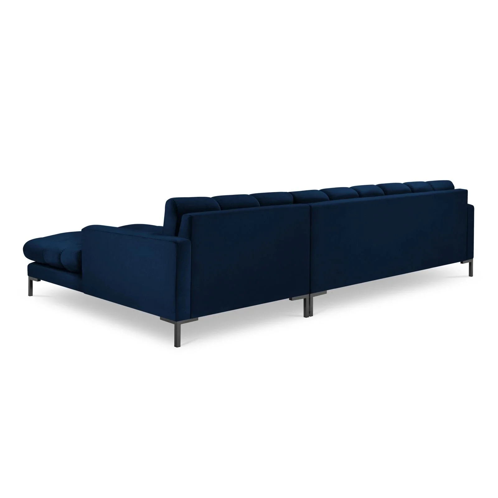 Mamaia 4-Sitzer Ecksofa, Rechte Seite, Metallbeine Schwarz, mit Bezug aus Samt oder Strukturstoff, 293x185 cm - Image 140