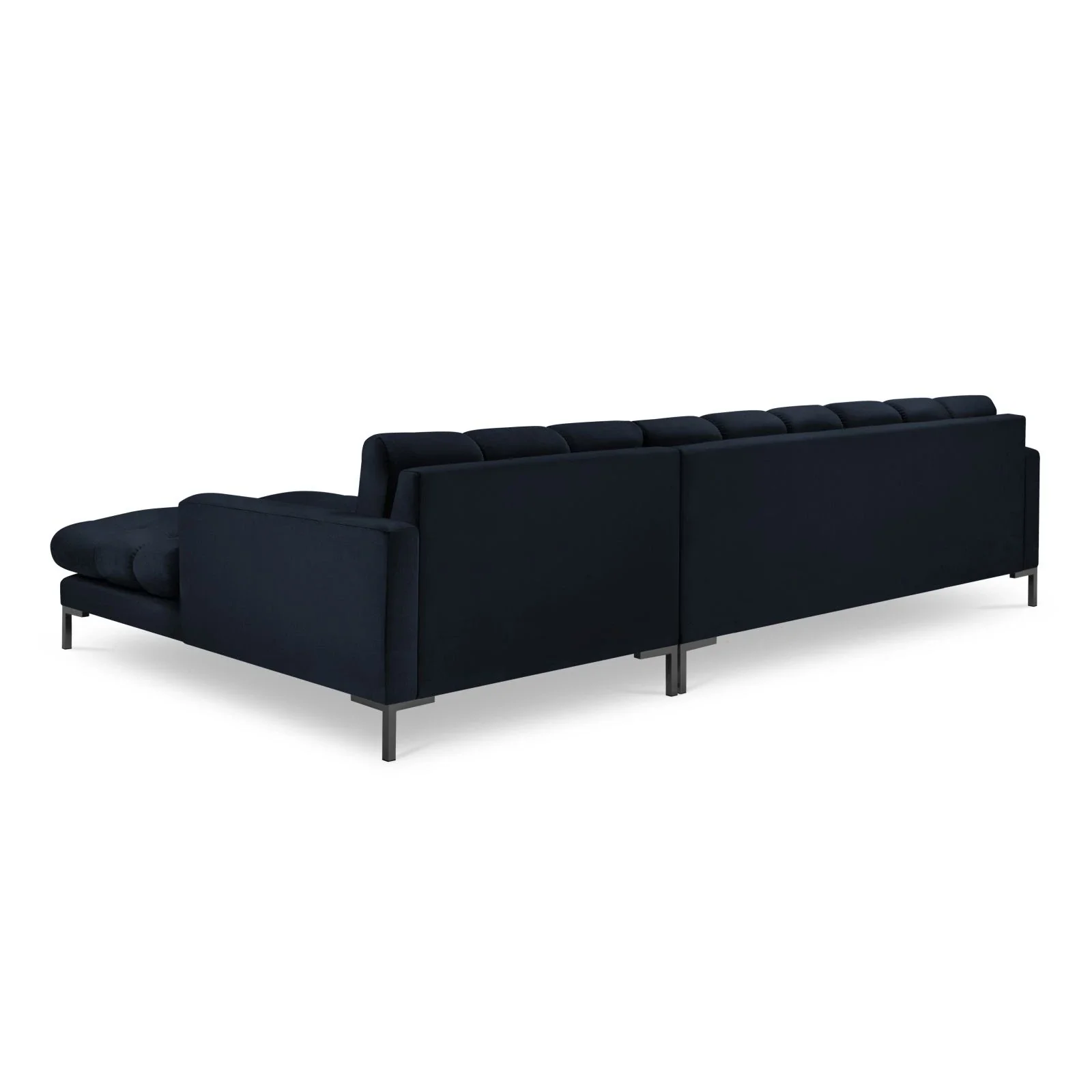 Mamaia 4-Sitzer Ecksofa, Rechte Seite, Metallbeine Schwarz, mit Bezug aus Samt oder Strukturstoff, 293x185 cm - Image 148
