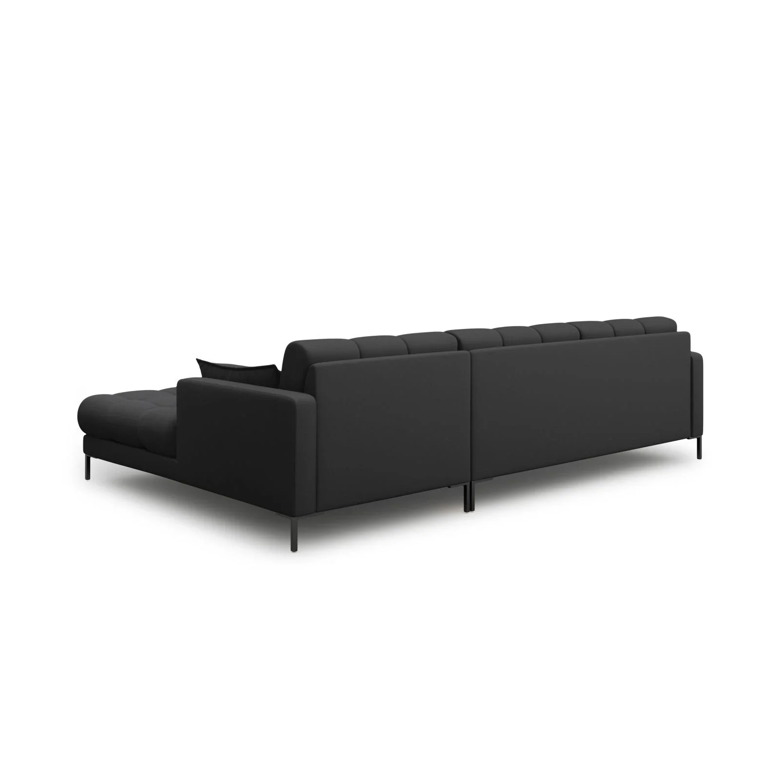 Mamaia 4-Sitzer Ecksofa, Rechte Seite, Metallbeine Schwarz, mit Bezug aus Samt oder Strukturstoff, 293x185 cm - Image 22