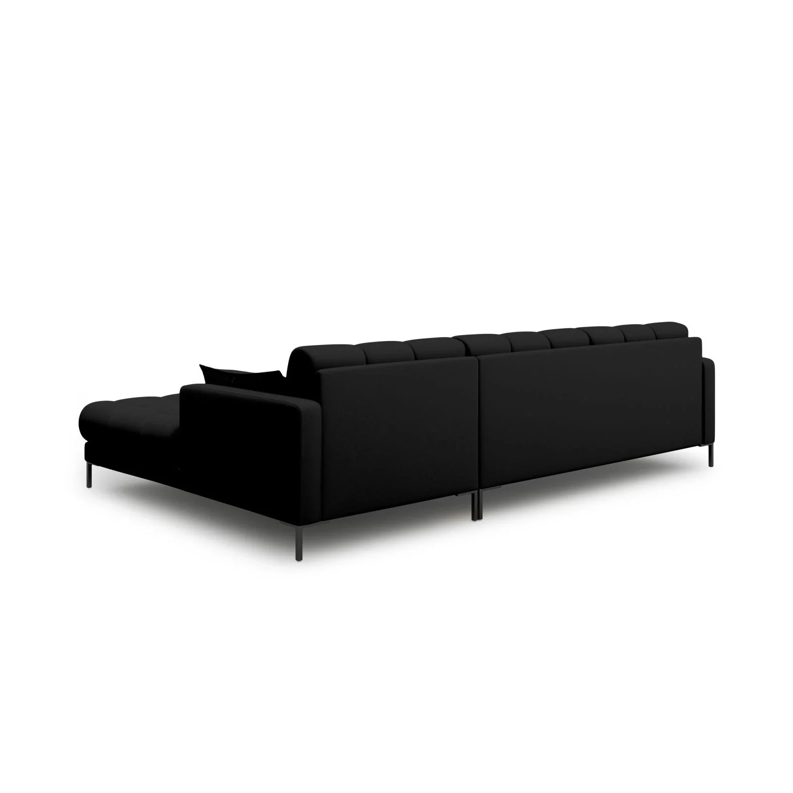 Mamaia 4-Sitzer Ecksofa, Rechte Seite, Metallbeine Schwarz, mit Bezug aus Samt oder Strukturstoff, 293x185 cm - Image 28