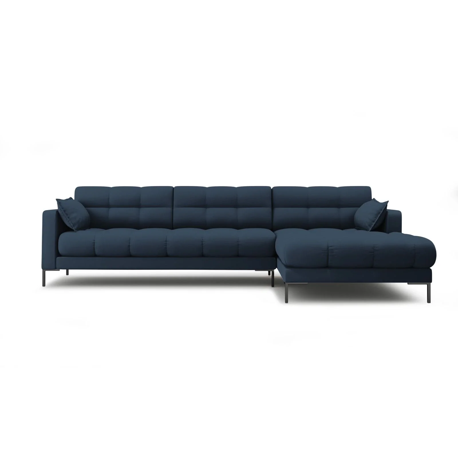 Mamaia 4-Sitzer Ecksofa, Rechte Seite, Metallbeine Schwarz, mit Bezug aus Samt oder Strukturstoff, 293x185 cm - Image 31