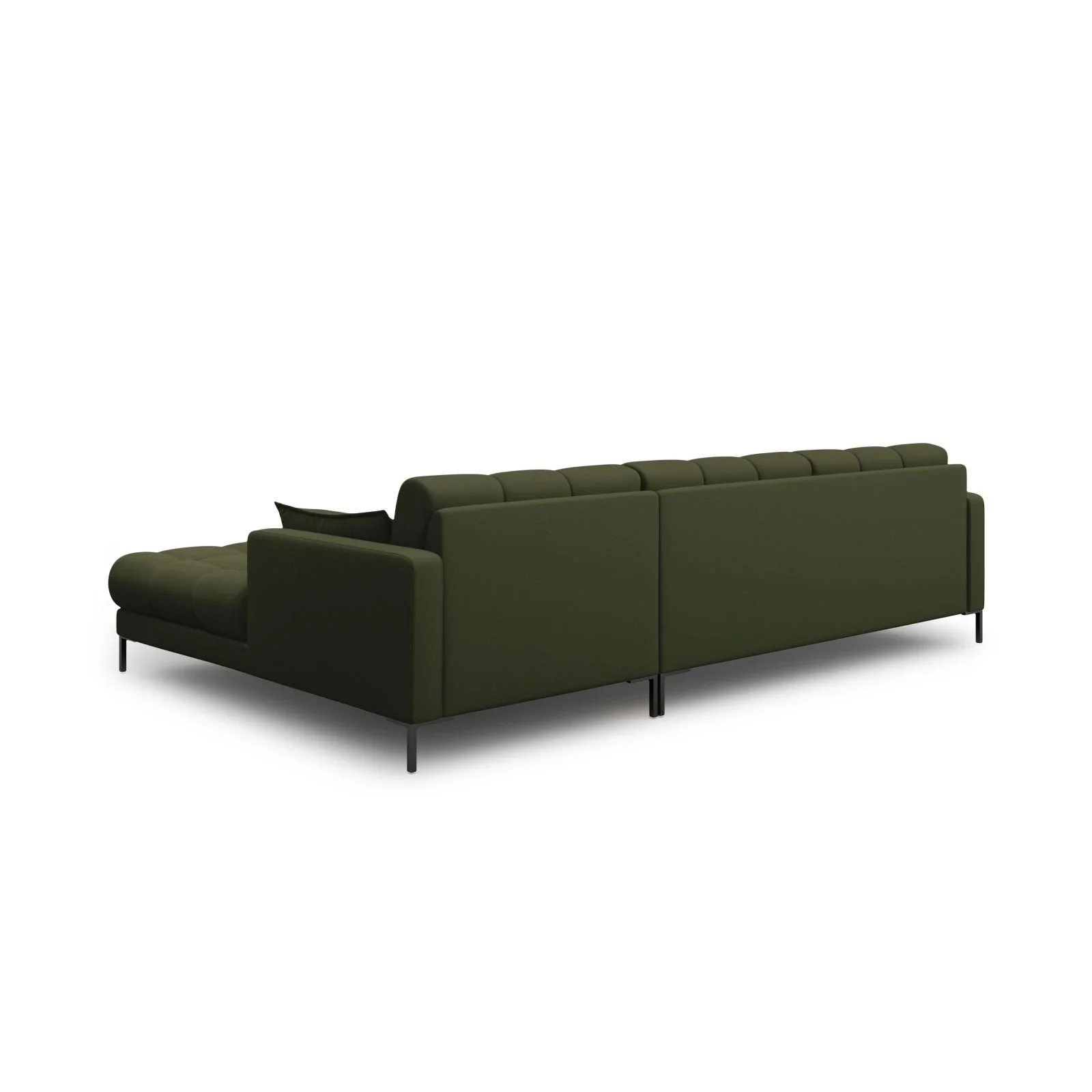 Mamaia 4-Sitzer Ecksofa, Rechte Seite, Metallbeine Schwarz, mit Bezug aus Samt oder Strukturstoff, 293x185 cm - Image 40