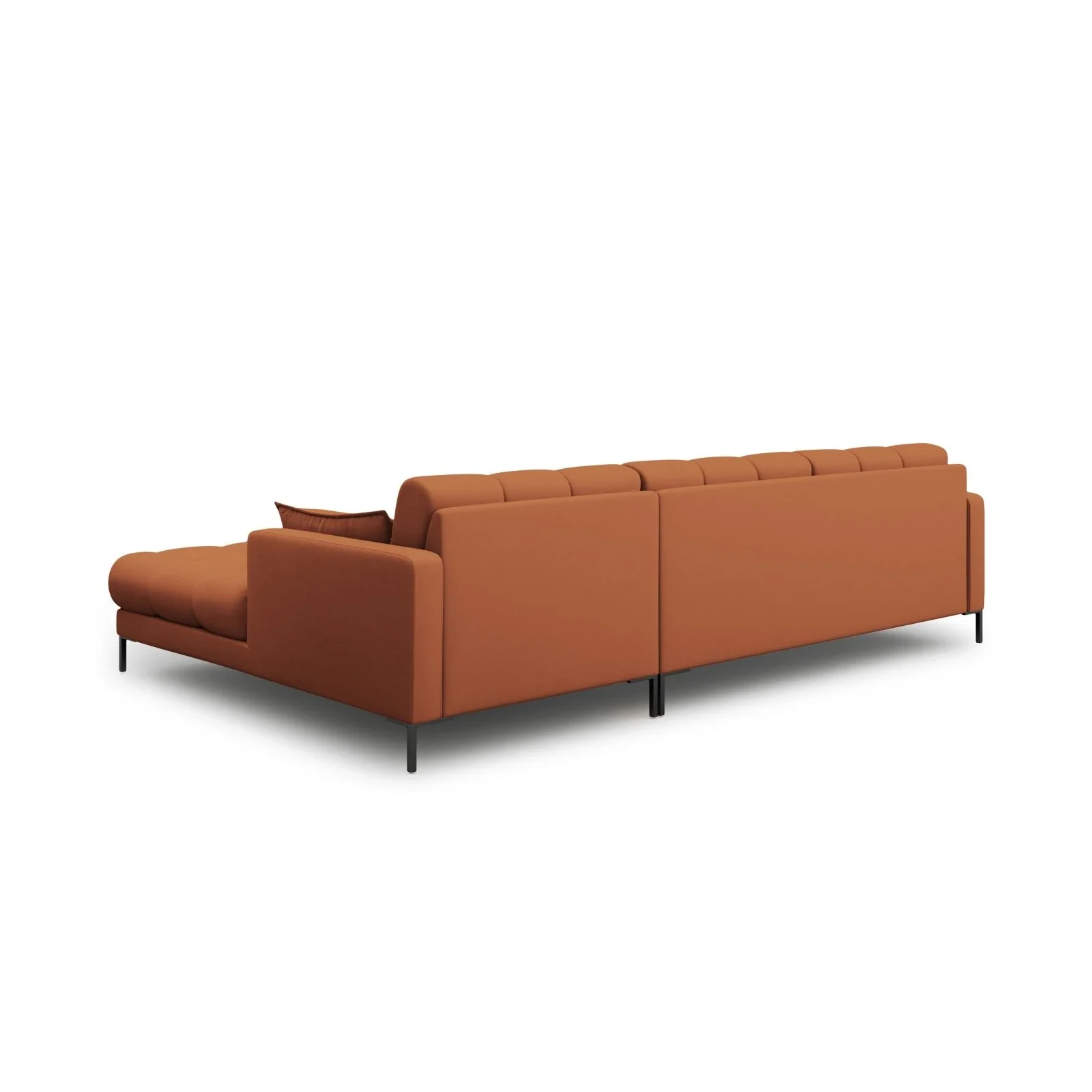 Mamaia 4-Sitzer Ecksofa, Rechte Seite, Metallbeine Schwarz, mit Bezug aus Samt oder Strukturstoff, 293x185 cm - Image 46