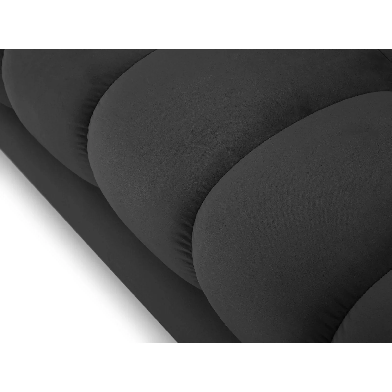 Mamaia 4-Sitzer Ecksofa, Rechte Seite, Metallbeine Schwarz, mit Bezug aus Samt oder Strukturstoff, 293x185 cm - Image 78