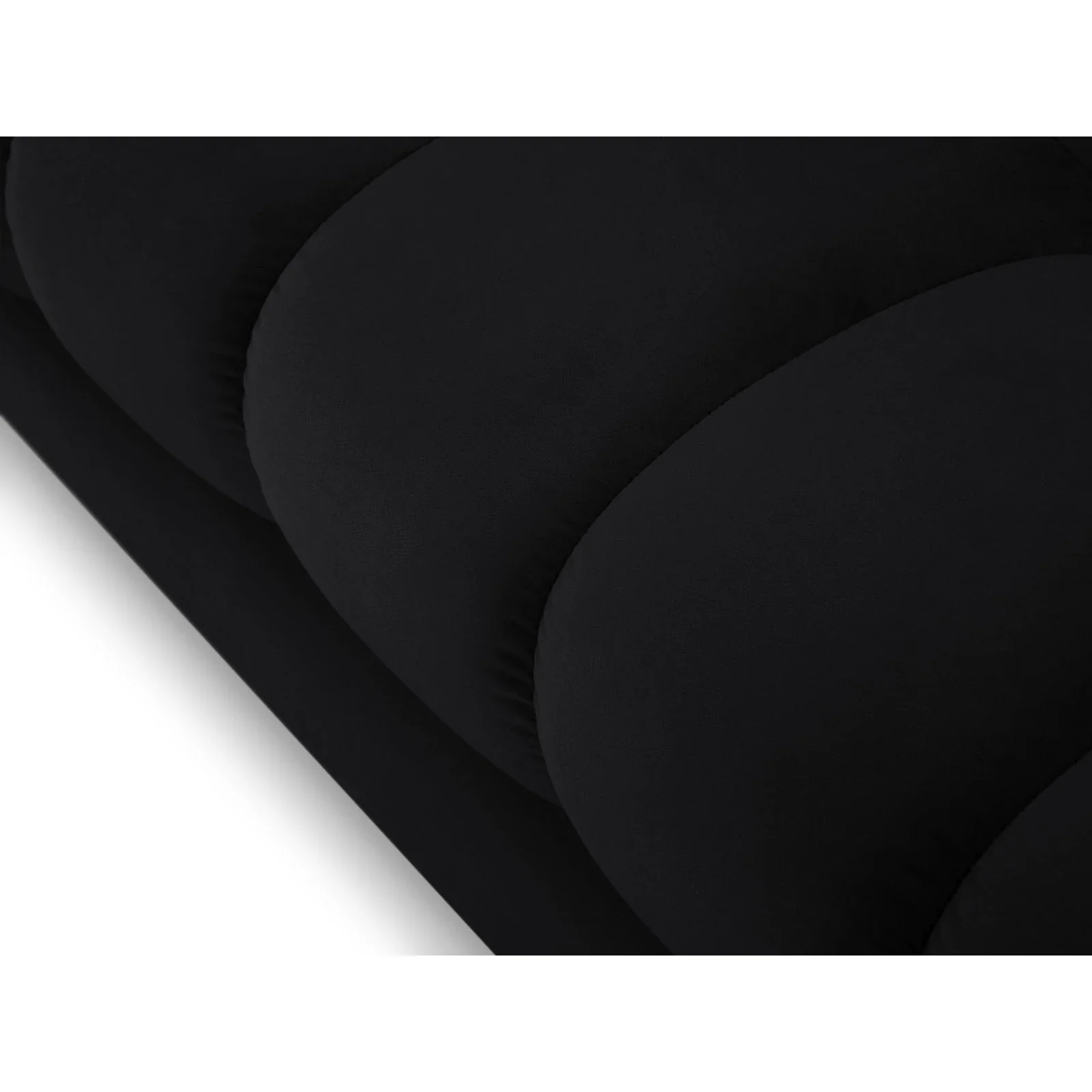Mamaia 4-Sitzer Ecksofa, Rechte Seite, Metallbeine Schwarz, mit Bezug aus Samt oder Strukturstoff, 293x185 cm - Image 86