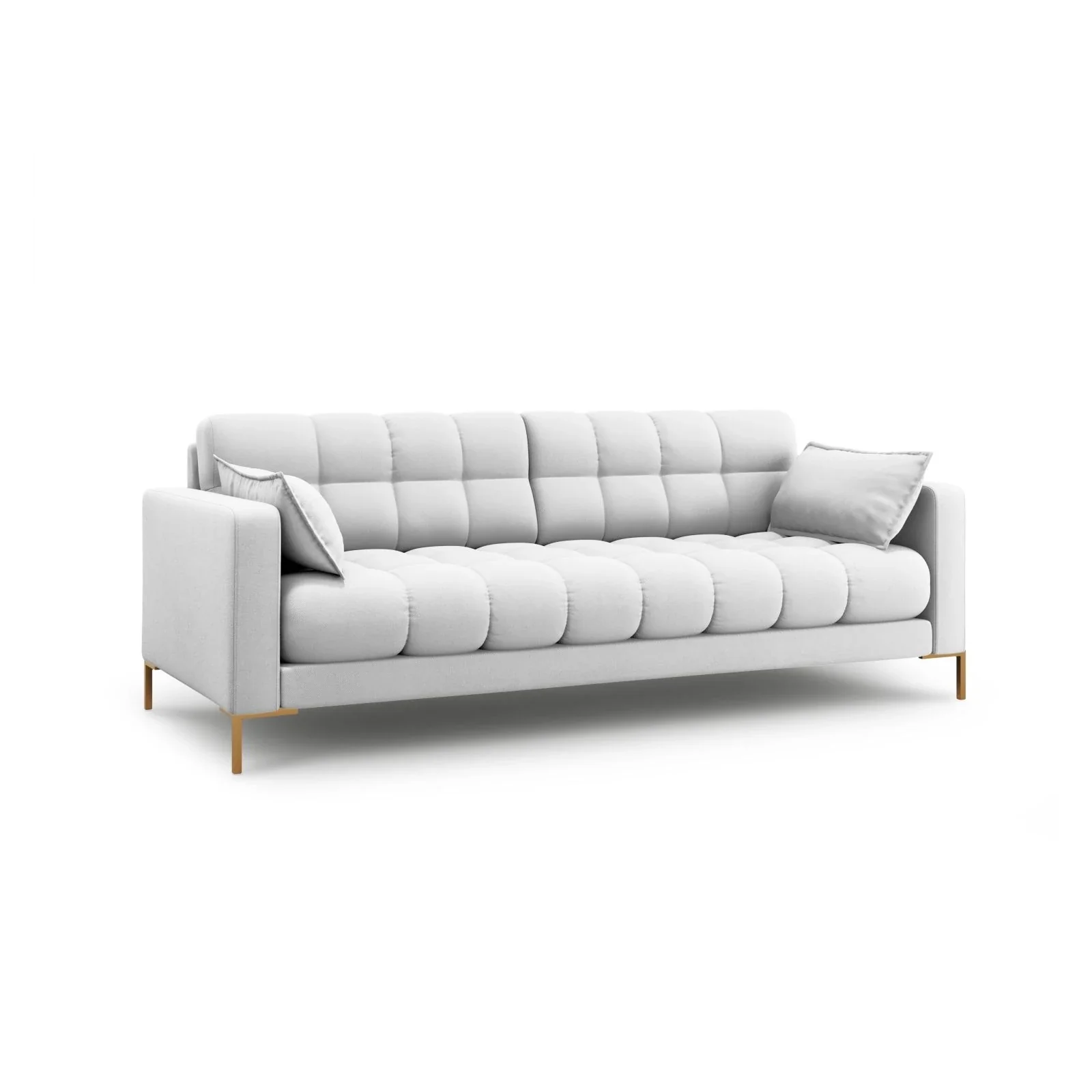 Mamaia 4-Sitzer Sofa, Beine Goldmetall, mit Bezug aus Samt oder Strukturstoff, 217x96 cm - Image 10