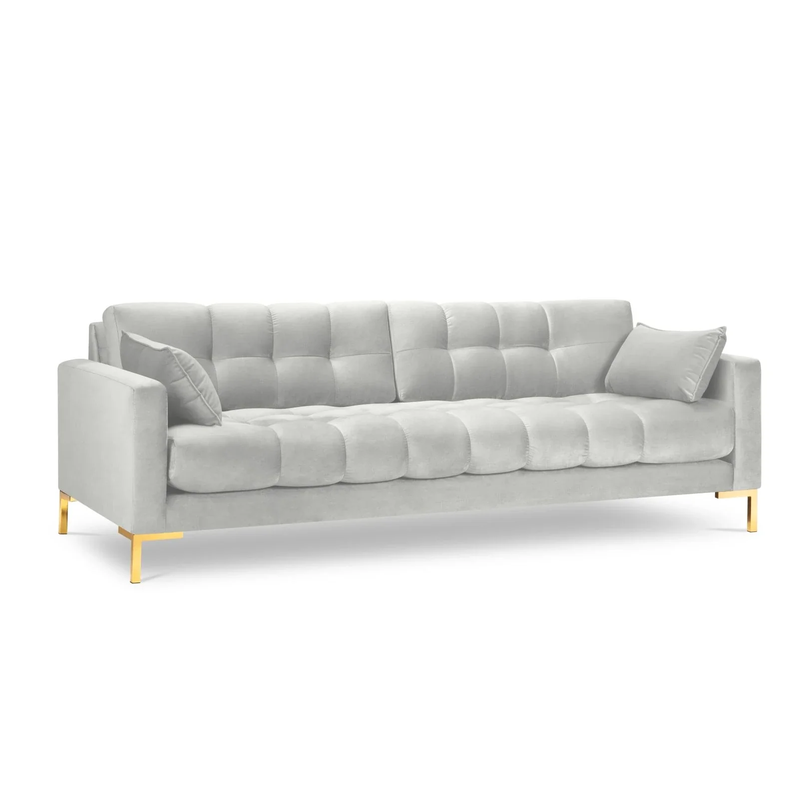 Mamaia 4-Sitzer Sofa, Beine Goldmetall, mit Bezug aus Samt oder Strukturstoff, 217x96 cm - Image 105