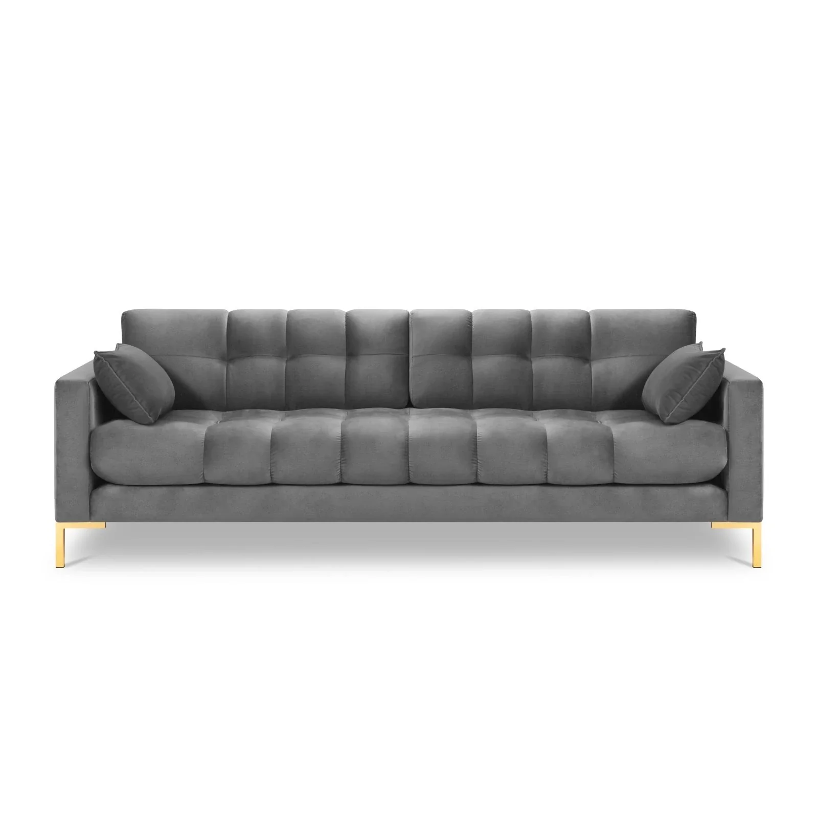 Mamaia 4-Sitzer Sofa, Beine Goldmetall, mit Bezug aus Samt oder Strukturstoff, 217x96 cm - Image 115