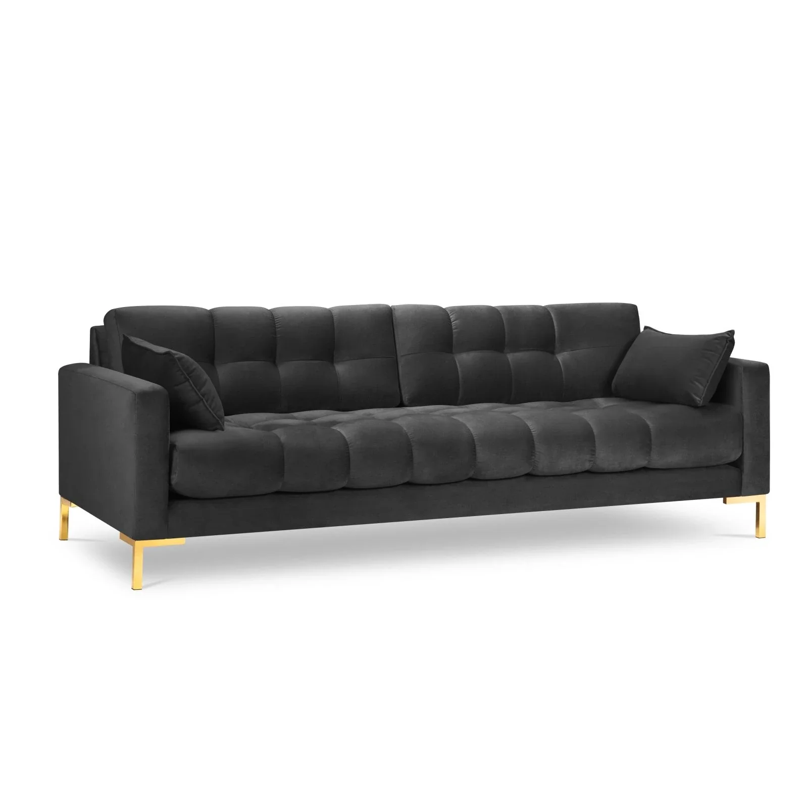 Mamaia 4-Sitzer Sofa, Beine Goldmetall, mit Bezug aus Samt oder Strukturstoff, 217x96 cm - Image 121