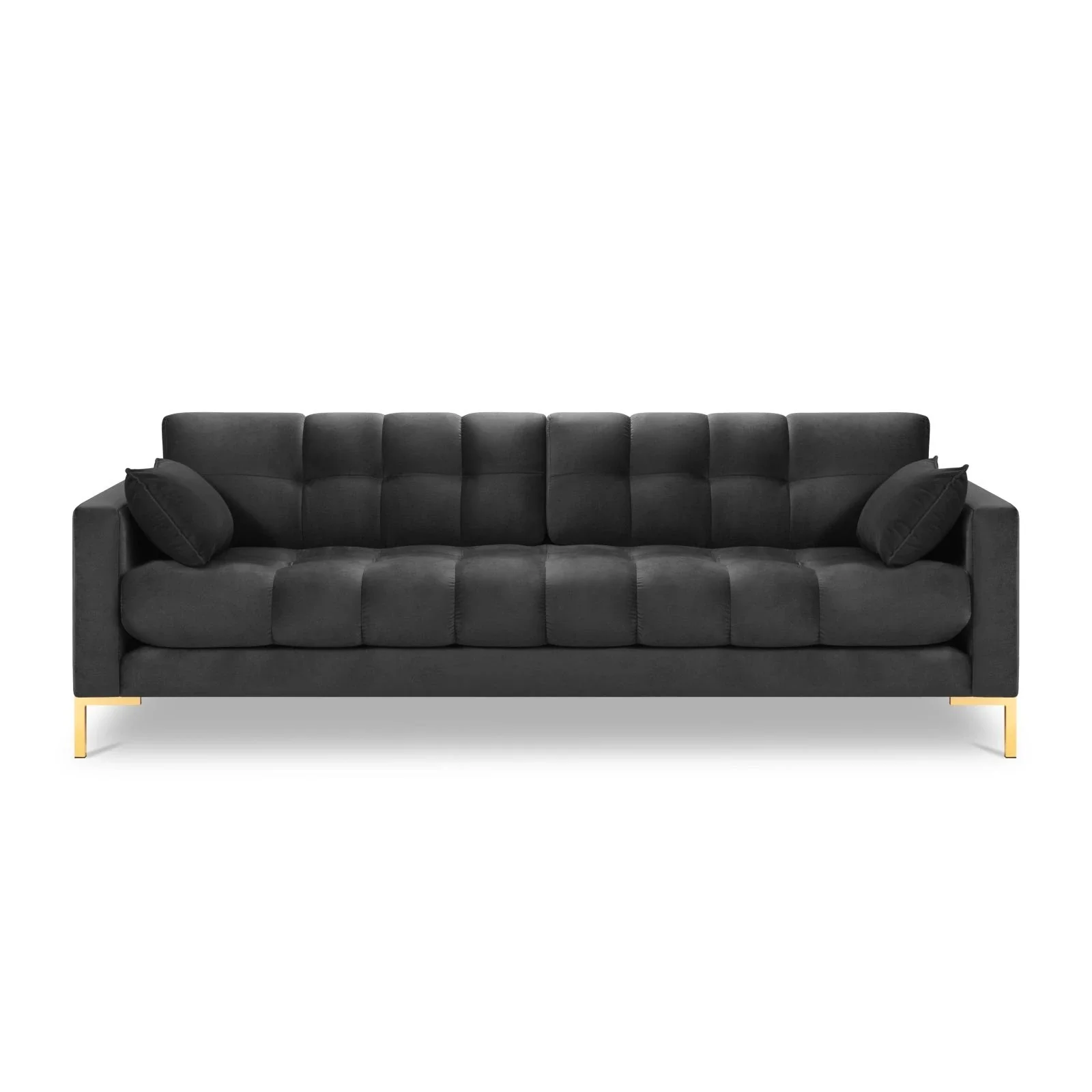 Mamaia 4-Sitzer Sofa, Beine Goldmetall, mit Bezug aus Samt oder Strukturstoff, 217x96 cm - Image 123