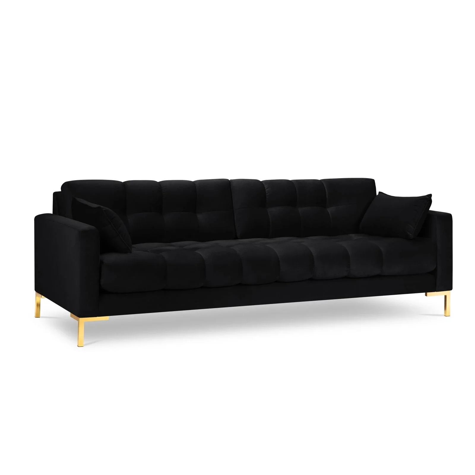 Mamaia 4-Sitzer Sofa, Beine Goldmetall, mit Bezug aus Samt oder Strukturstoff, 217x96 cm - Image 129