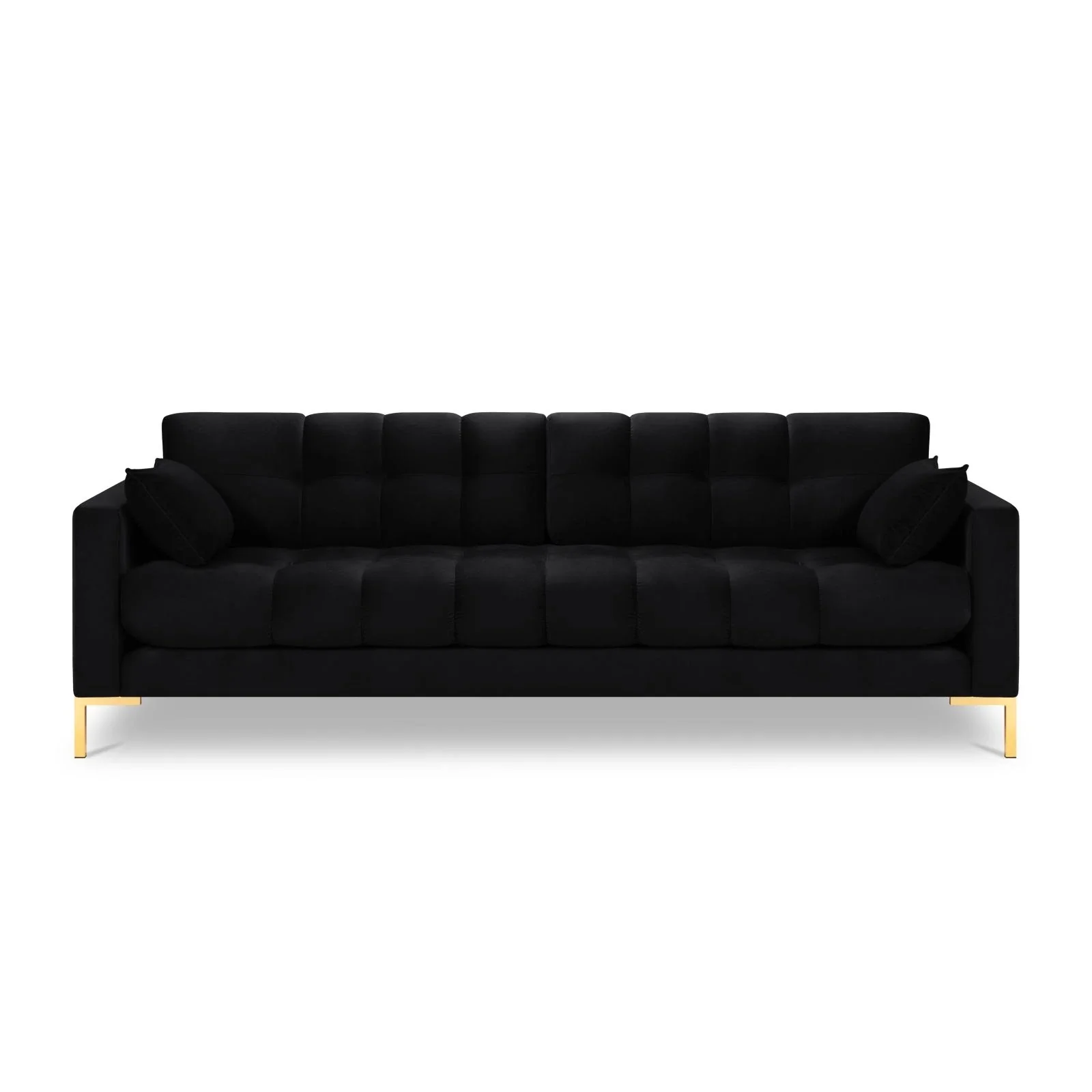 Mamaia 4-Sitzer Sofa, Beine Goldmetall, mit Bezug aus Samt oder Strukturstoff, 217x96 cm - Image 131