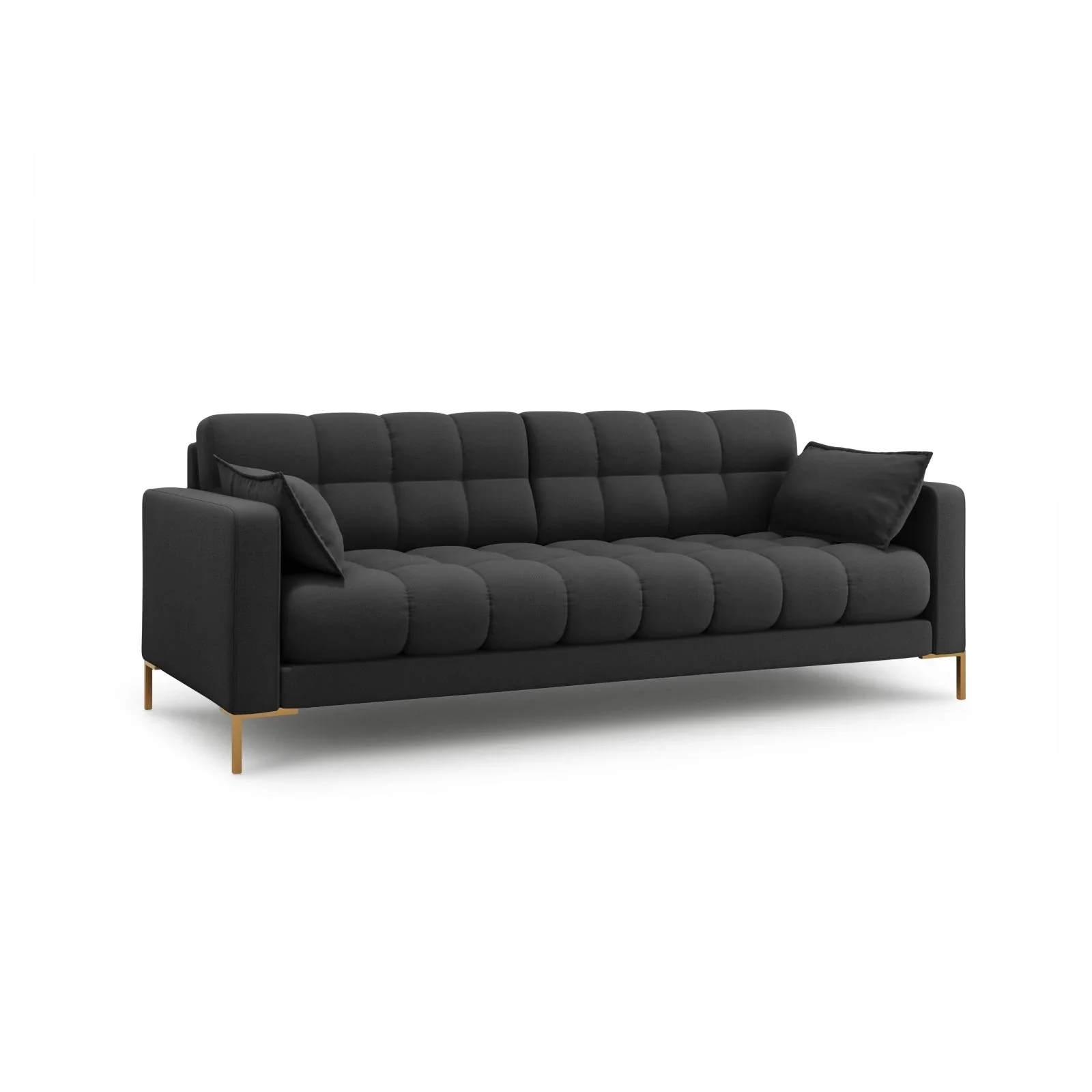 Mamaia 4-Sitzer Sofa, Beine Goldmetall, mit Bezug aus Samt oder Strukturstoff, 217x96 cm - Image 14
