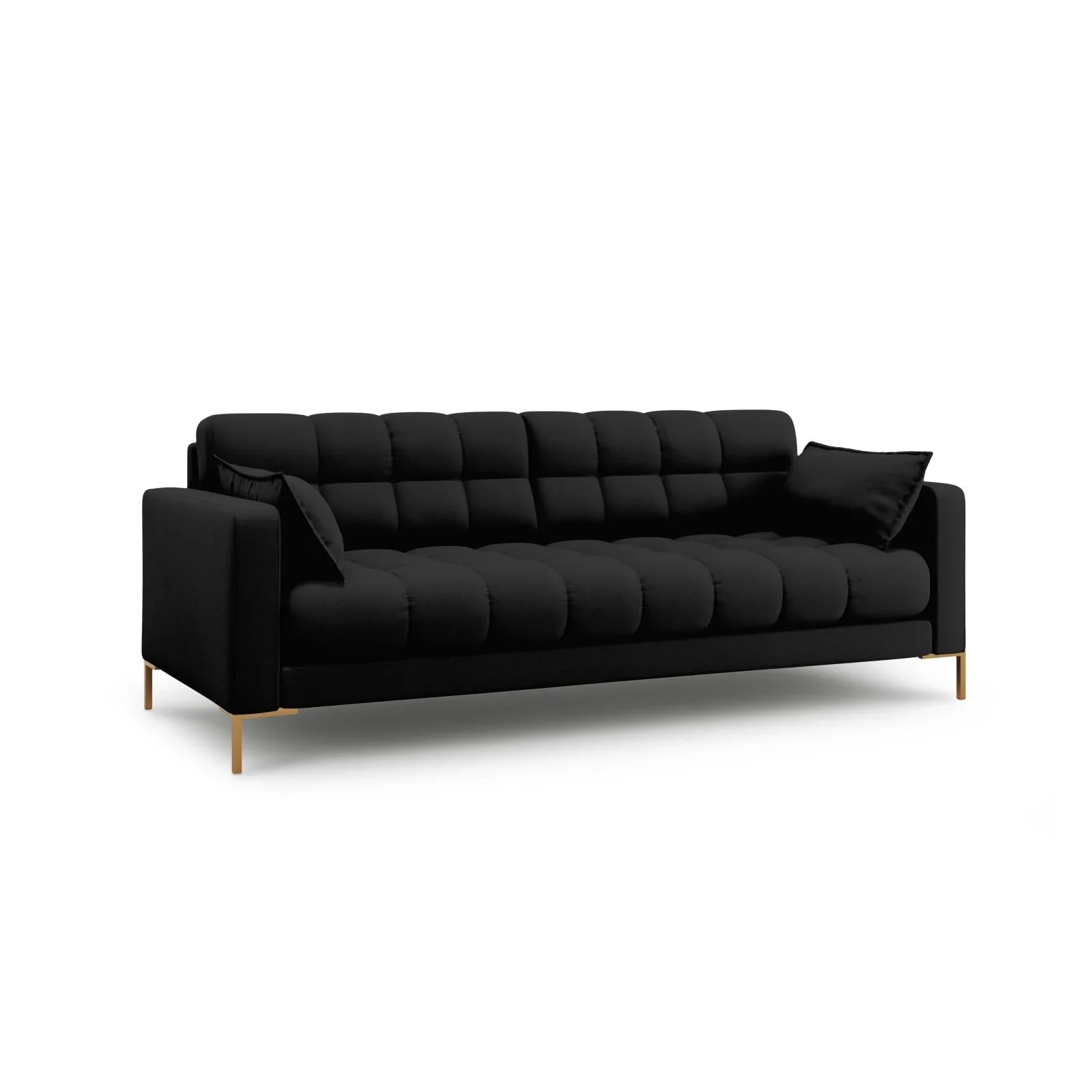 Mamaia 4-Sitzer Sofa, Beine Goldmetall, mit Bezug aus Samt oder Strukturstoff, 217x96 cm - Image 18