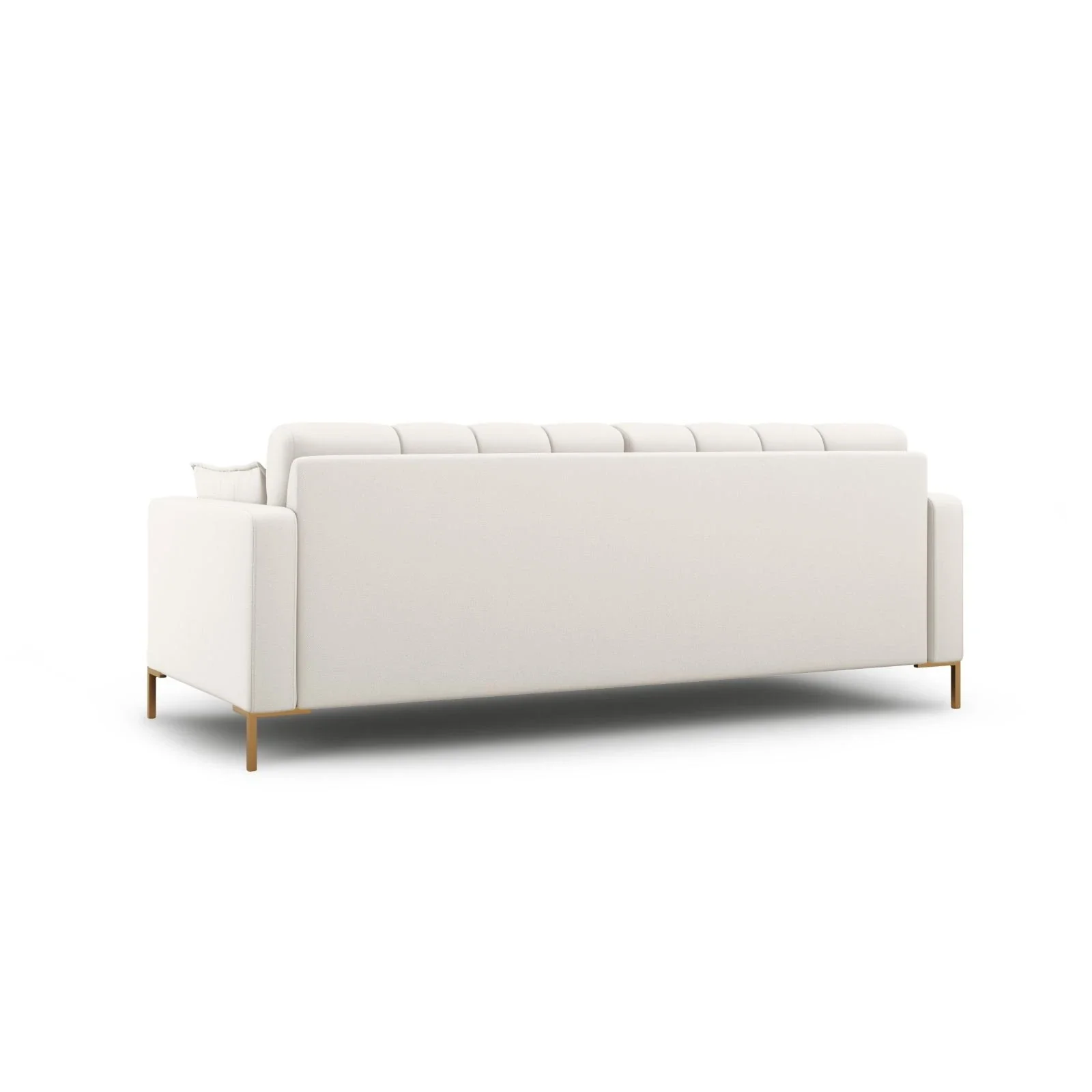 Mamaia 4-Sitzer Sofa, Beine Goldmetall, mit Bezug aus Samt oder Strukturstoff, 217x96 cm - Image 3