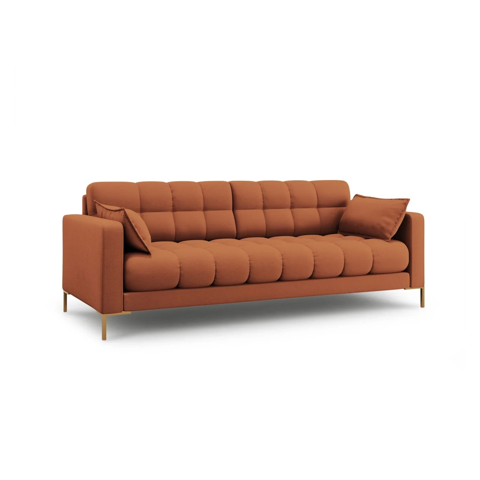 Mamaia 4-Sitzer Sofa, Beine Goldmetall, mit Bezug aus Samt oder Strukturstoff, 217x96 cm - Image 30