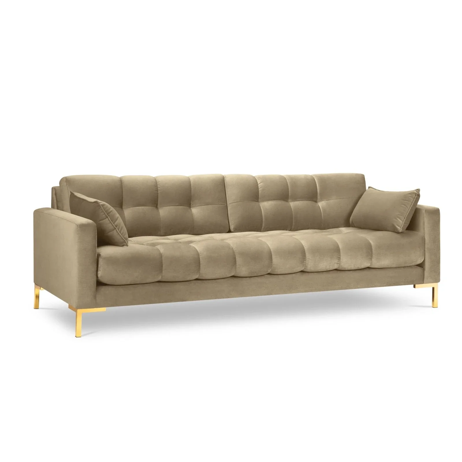 Mamaia 4-Sitzer Sofa, Beine Goldmetall, mit Bezug aus Samt oder Strukturstoff, 217x96 cm - Image 41