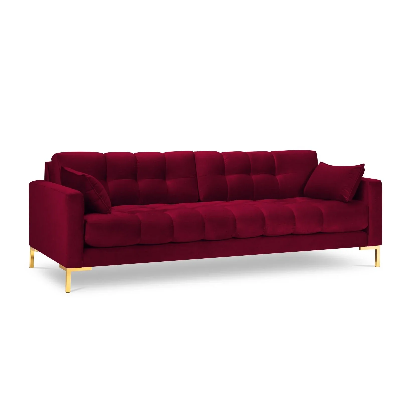 Mamaia 4-Sitzer Sofa, Beine Goldmetall, mit Bezug aus Samt oder Strukturstoff, 217x96 cm - Image 49