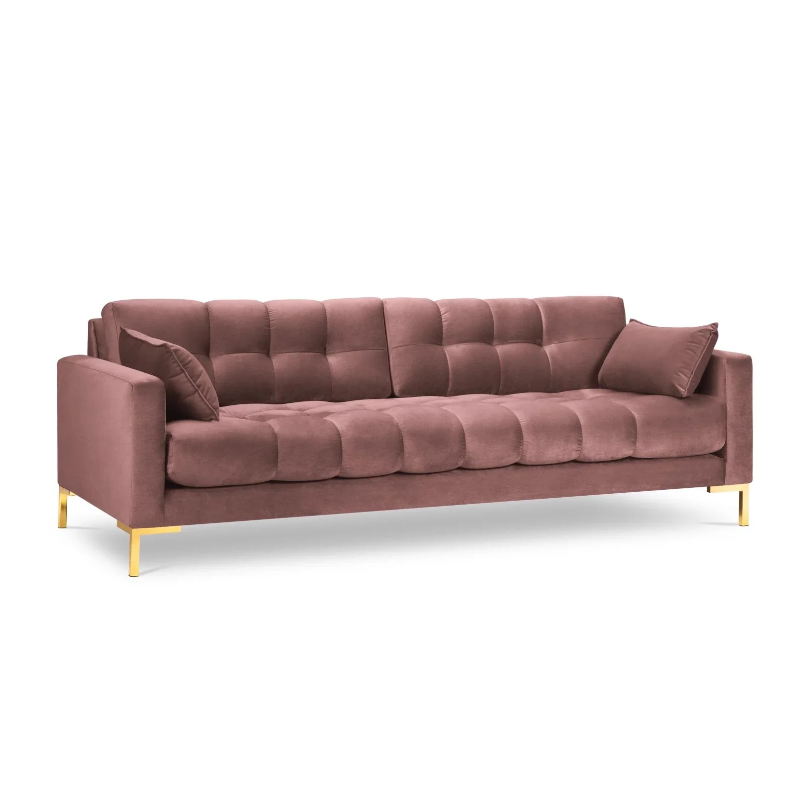Mamaia 4-Sitzer Sofa, Beine Goldmetall, mit Bezug aus Samt oder Strukturstoff, 217x96 cm - Image 57