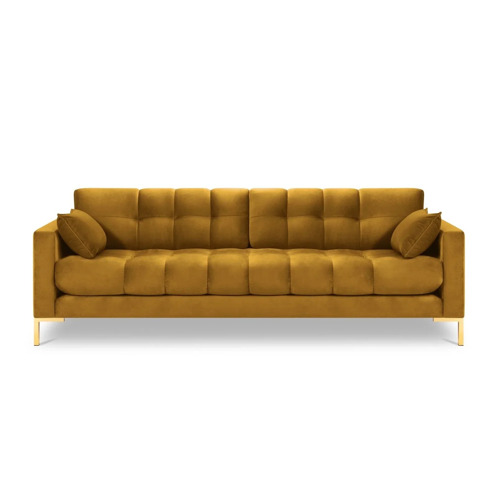 Mamaia 4-Sitzer Sofa, Beine Goldmetall, mit Bezug aus Samt oder Strukturstoff, 217x96 cm - Image 67