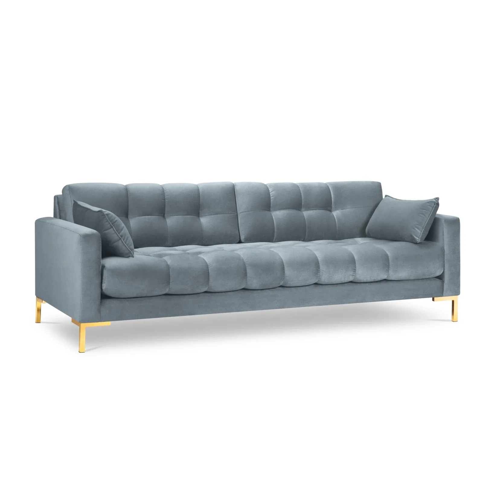 Mamaia 4-Sitzer Sofa, Beine Goldmetall, mit Bezug aus Samt oder Strukturstoff, 217x96 cm - Image 81