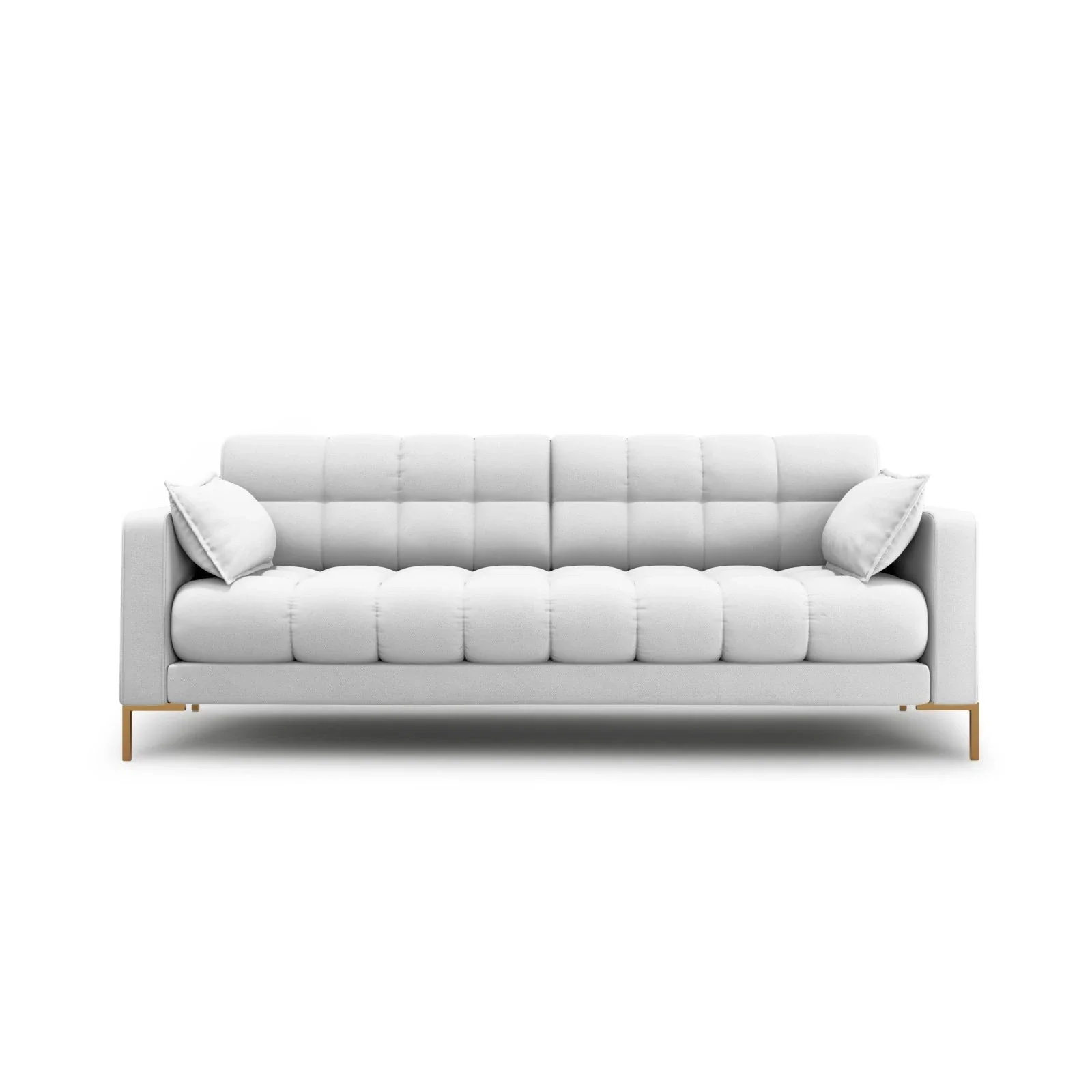 Mamaia 4-Sitzer Sofa, Beine Goldmetall, mit Bezug aus Samt oder Strukturstoff, 217x96 cm - Image 9