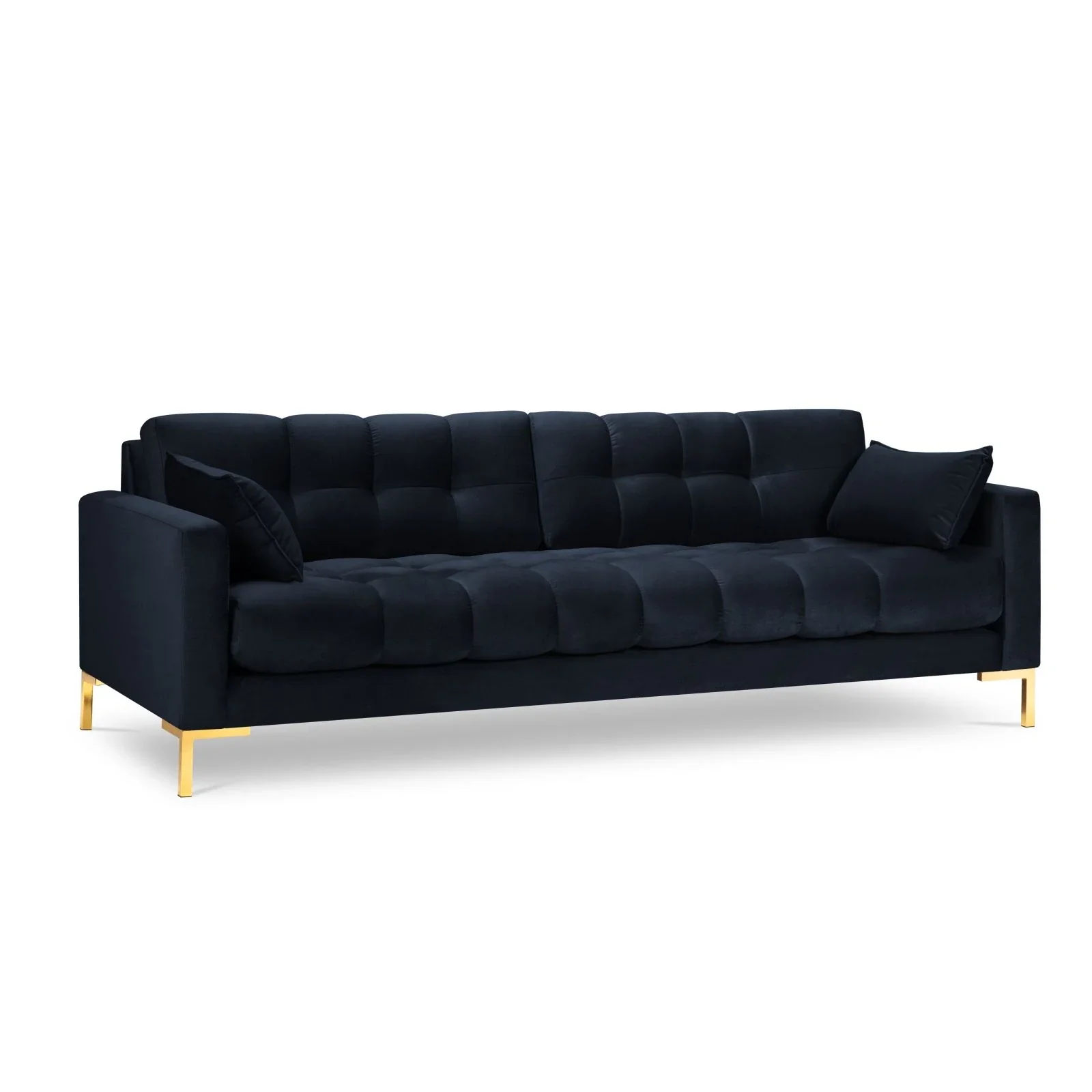 Mamaia 4-Sitzer Sofa, Beine Goldmetall, mit Bezug aus Samt oder Strukturstoff, 217x96 cm - Image 97