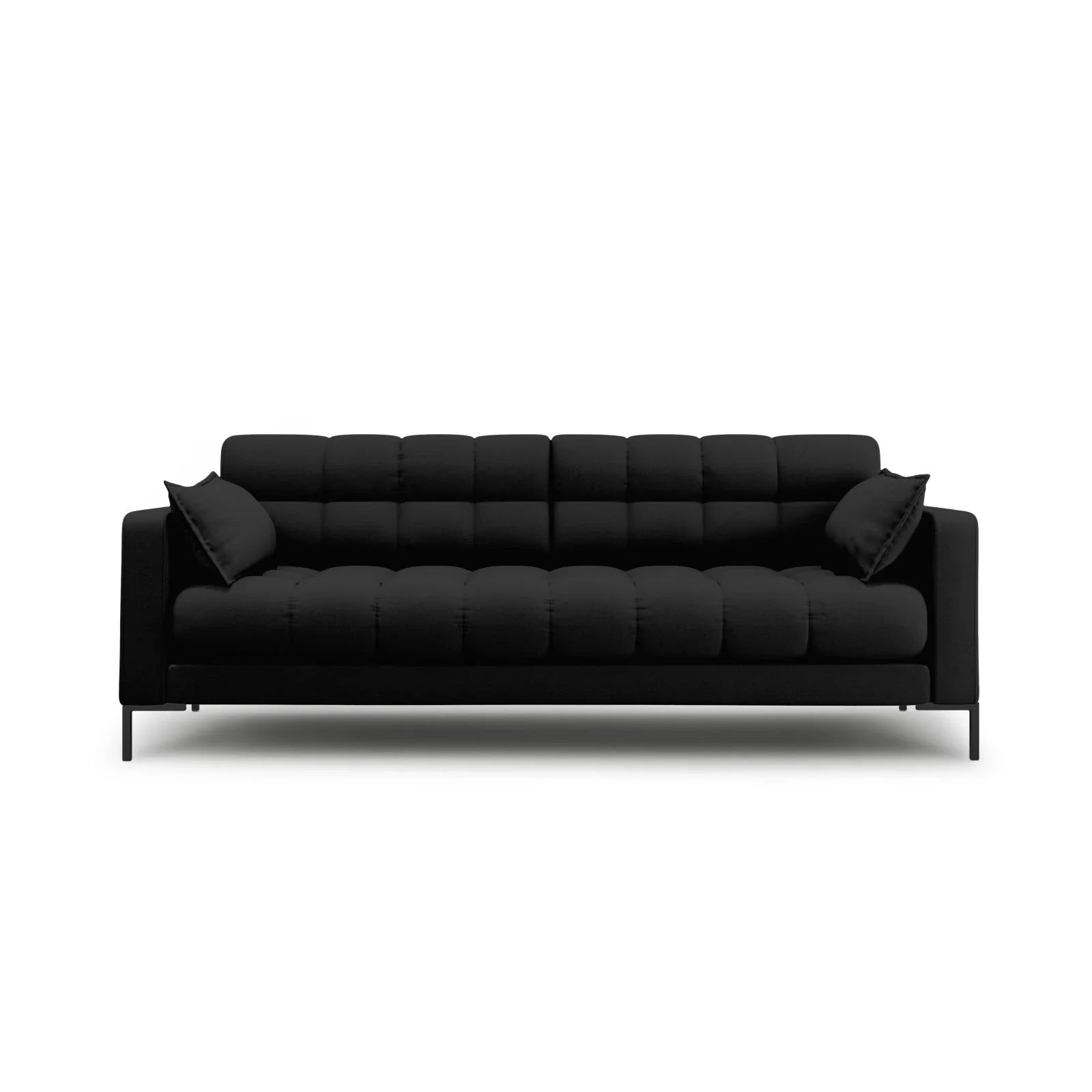 Mamaia 4-Sitzer Sofa, Metallbeine Schwarz, mit Bezug aus Samt oder Strukturstoff, 217x96 cm - Image 17
