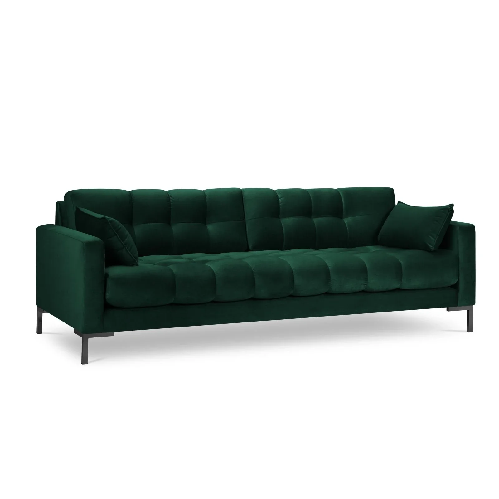 Mamaia 4-Sitzer Sofa, Metallbeine Schwarz, mit Bezug aus Samt oder Strukturstoff, 217x96 cm - Image 73
