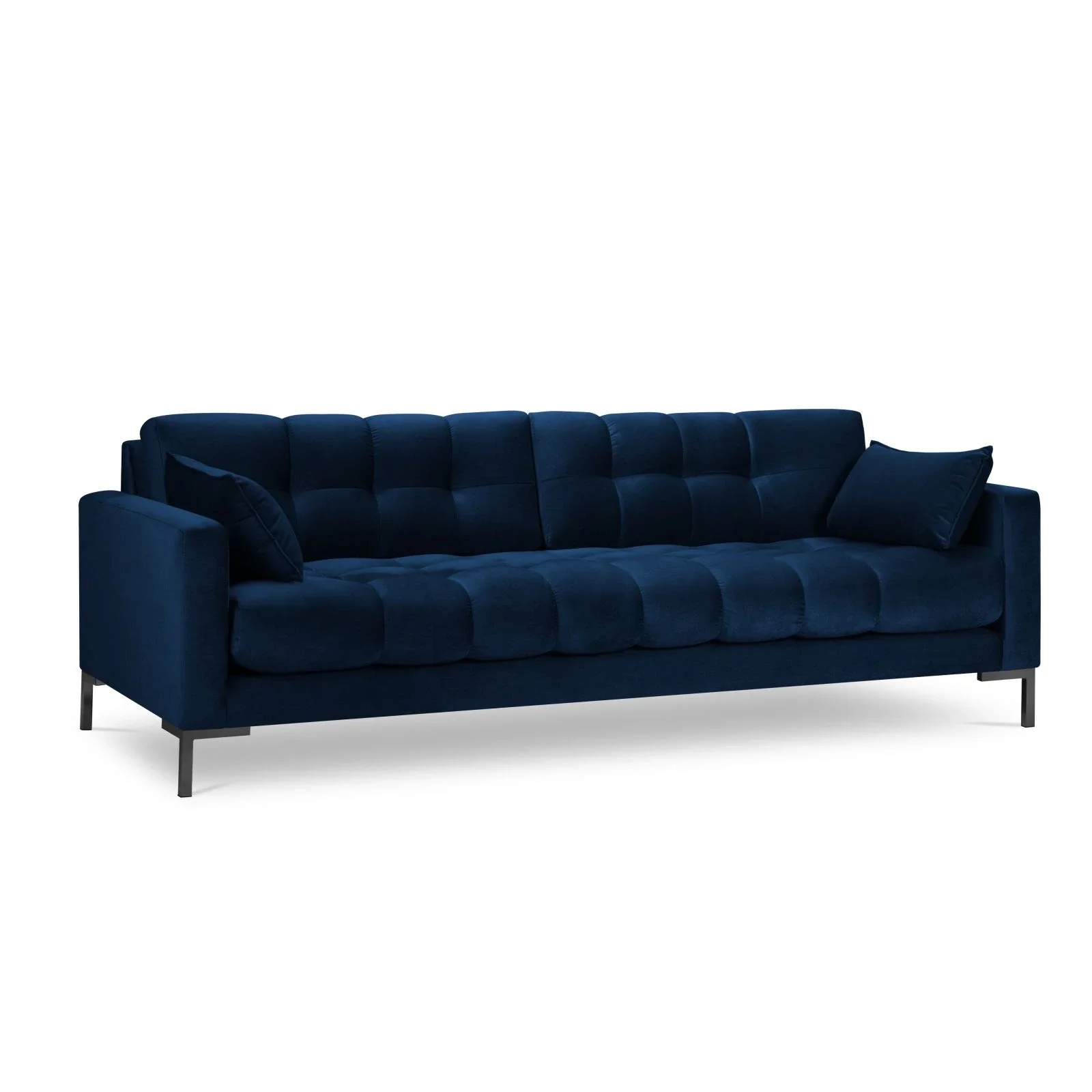 Mamaia 4-Sitzer Sofa, Metallbeine Schwarz, mit Bezug aus Samt oder Strukturstoff, 217x96 cm - Image 89
