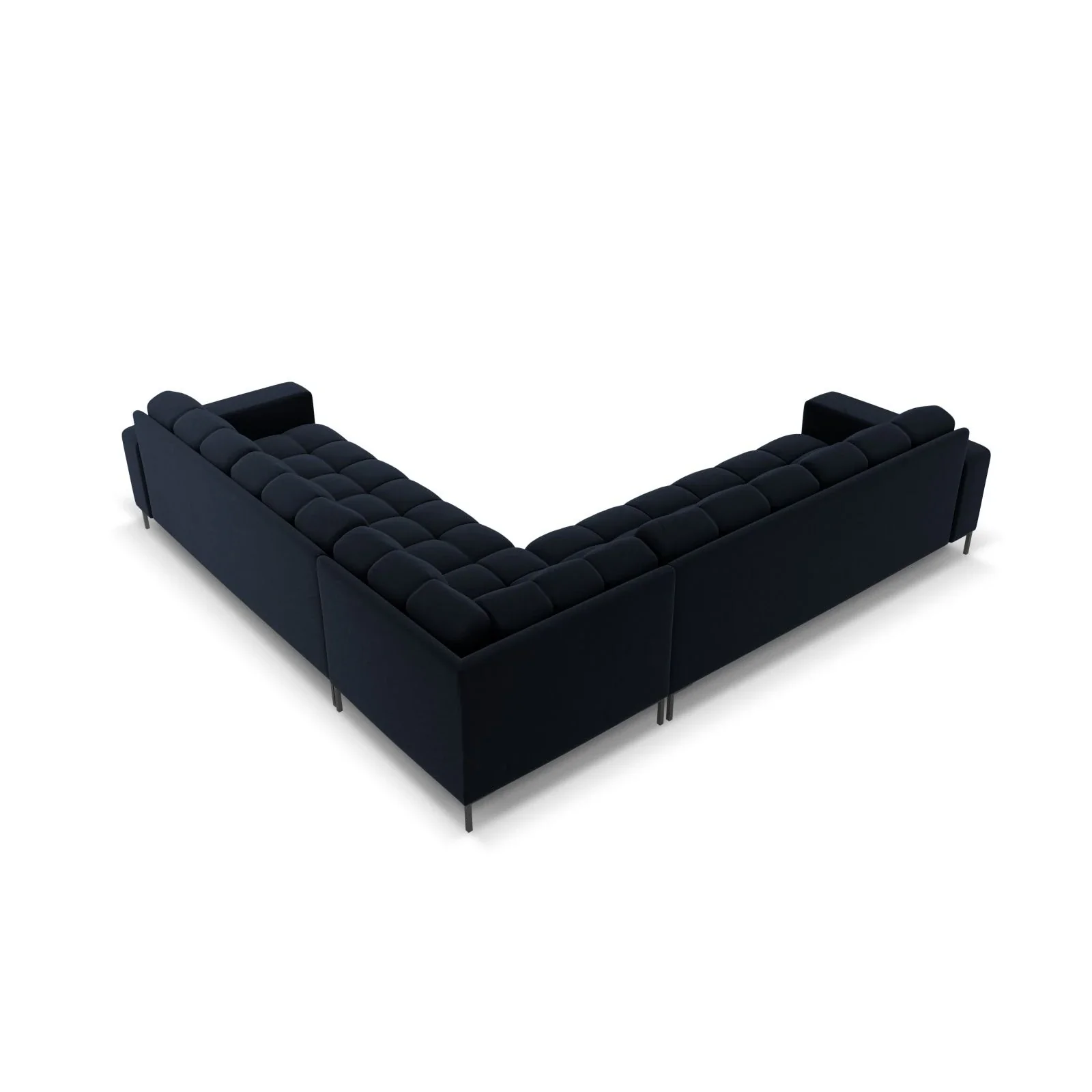 Mamaia 5-Sitzer Ecksofa symmetrisch, Metallbeine Schwarz, mit Bezug aus Samt oder Strukturstoff, 256x256 cm - Image 140