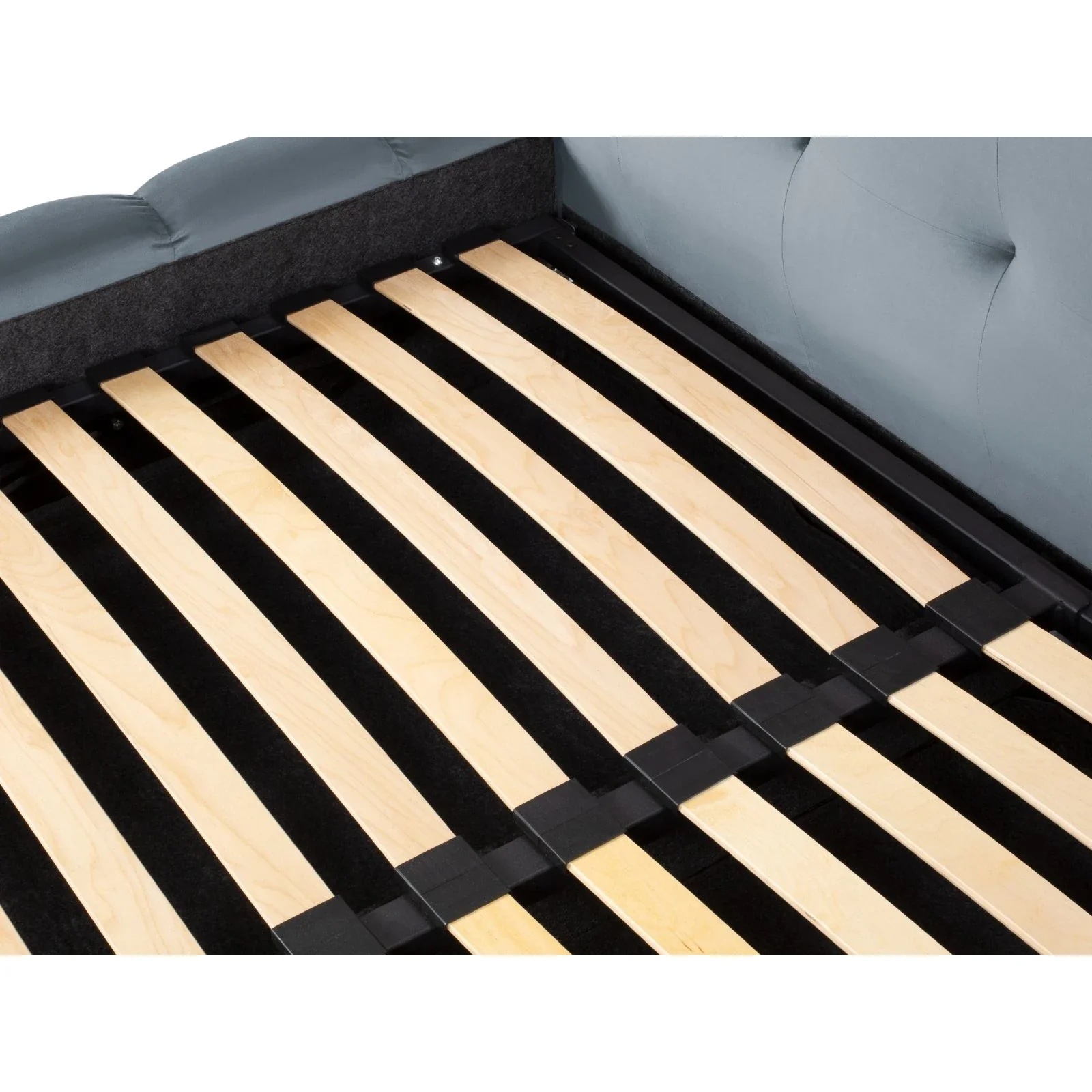 Mamaia Bett mit Stauraum und Doppelkopfteil in Samt oder Strukturstoff, 160x200 cm - Image 65