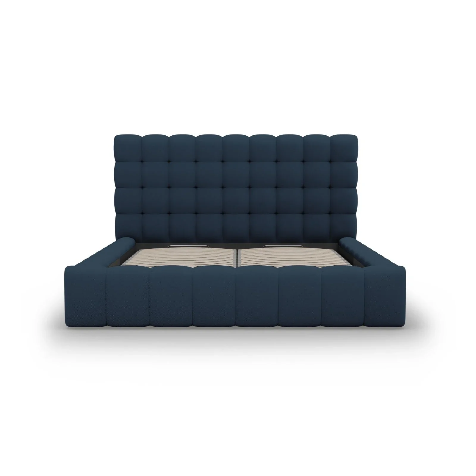 Mamaia Bett mit Stauraum und Kopfteil in Samt oder Strukturstoff, 180x200 cm - Image 38