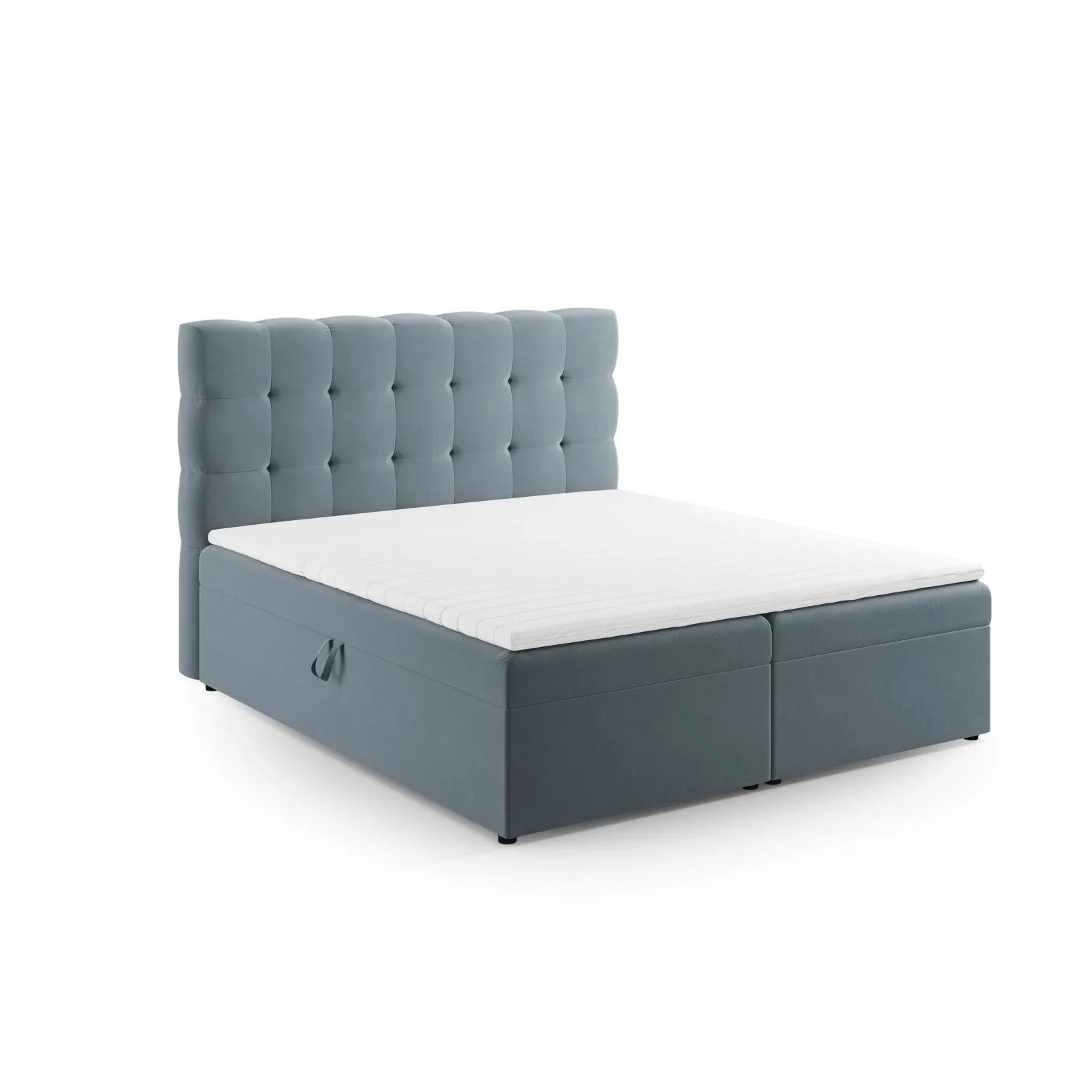 Mamaia Boxspringbett mit Stauraum und Kopfteil in Samt, 140x200 cm - Image 19
