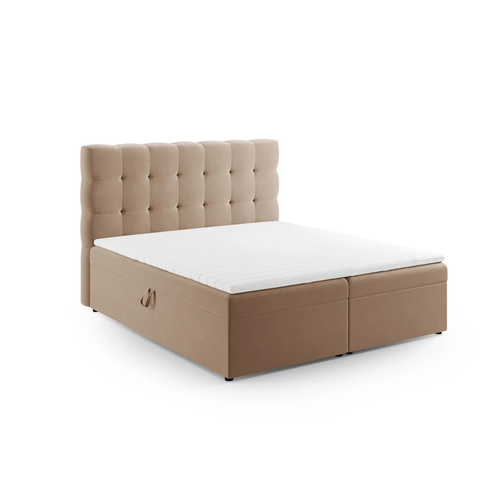 Mamaia Boxspringbett mit Stauraum und Kopfteil in Samt, 160x200 cm - Image 7