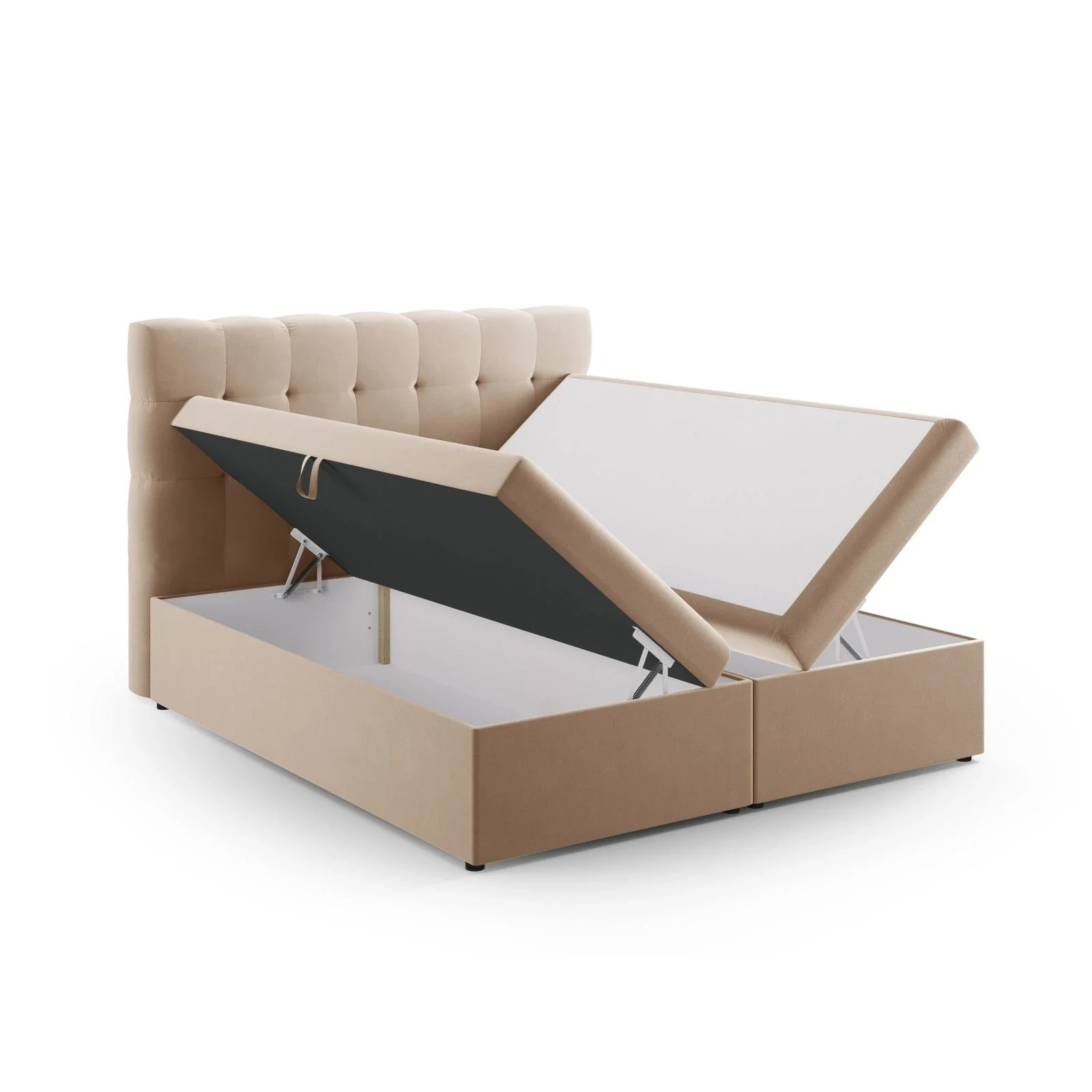 Mamaia Boxspringbett mit Stauraum und Kopfteil in Samt, 160x200 cm - Image 9