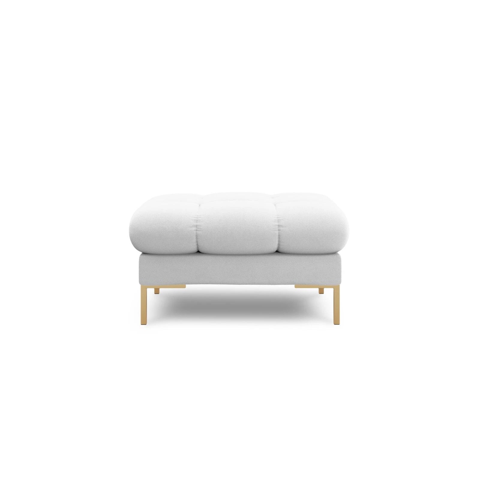 Mamaia Pouf, Beine Goldmetall, mit Bezug aus Samt oder Strukturstoff, 60x60 cm - Image 10