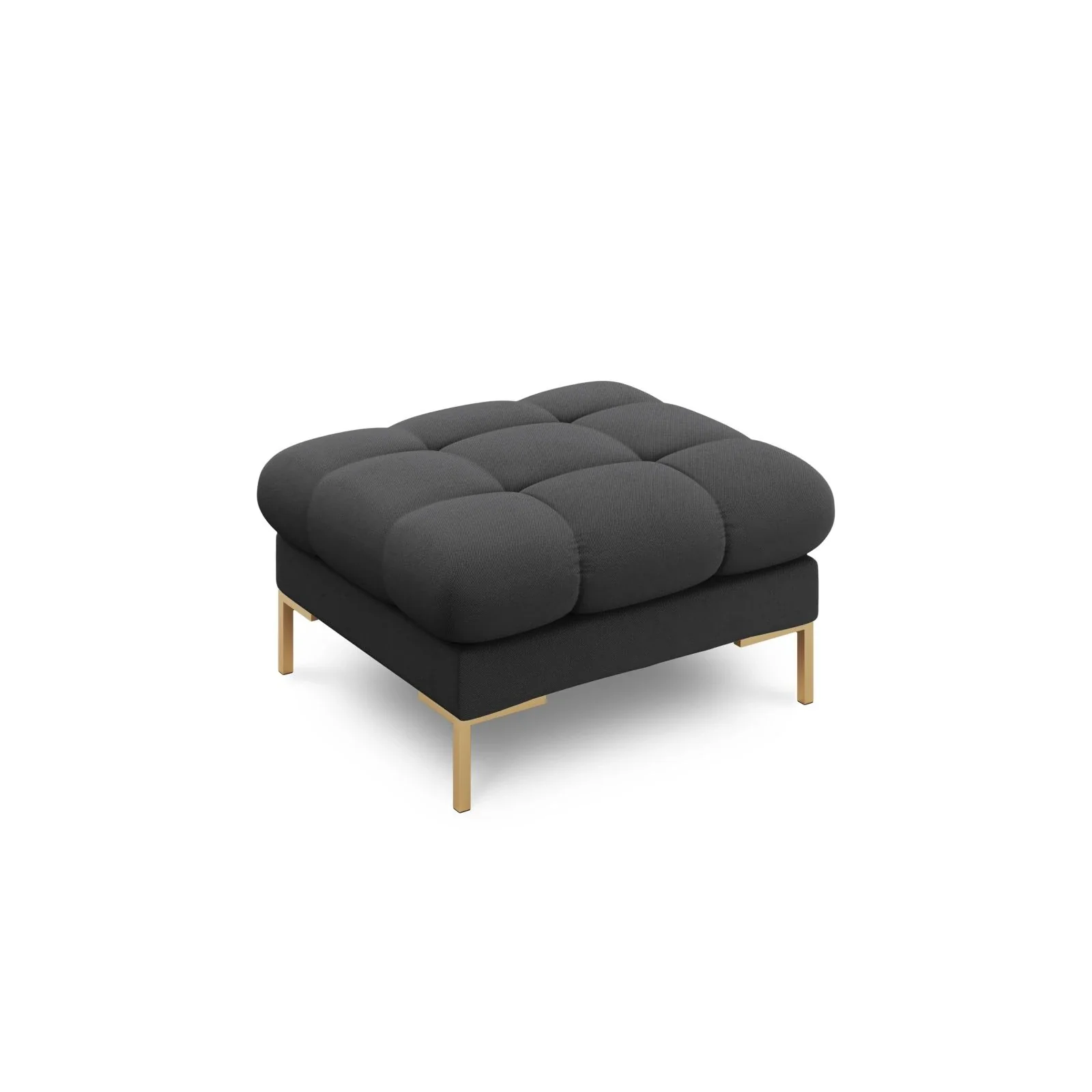 Mamaia Pouf, Beine Goldmetall, mit Bezug aus Samt oder Strukturstoff, 60x60 cm - Image 13
