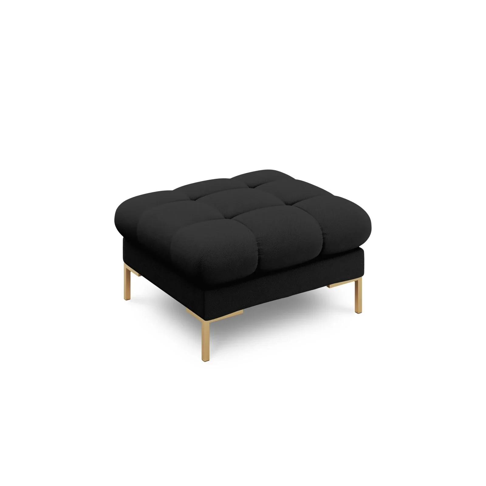 Mamaia Pouf, Beine Goldmetall, mit Bezug aus Samt oder Strukturstoff, 60x60 cm - Image 17